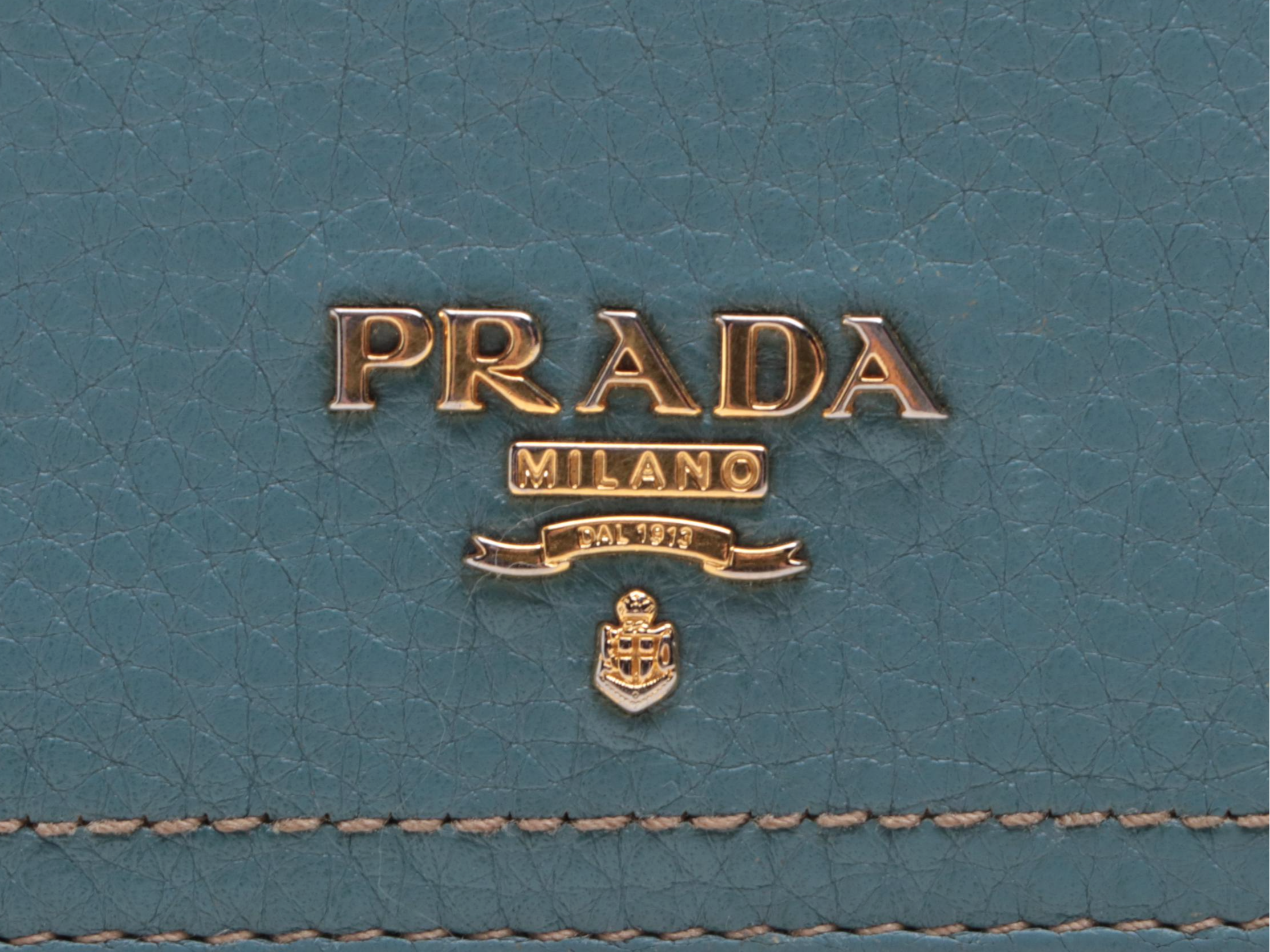 Prada Continental Wallet in Vitello Daino Leather