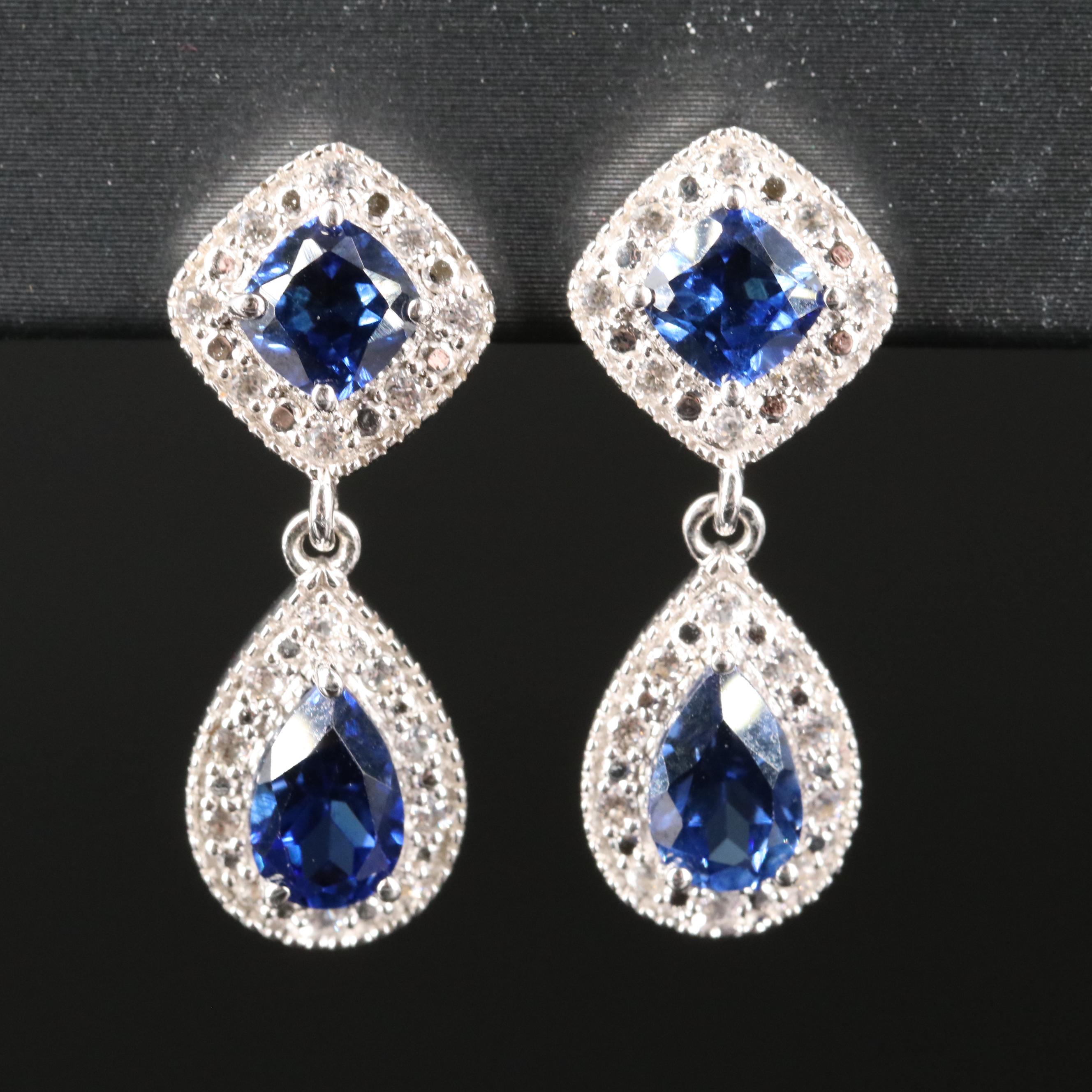 Sterling Sapphire Earrings