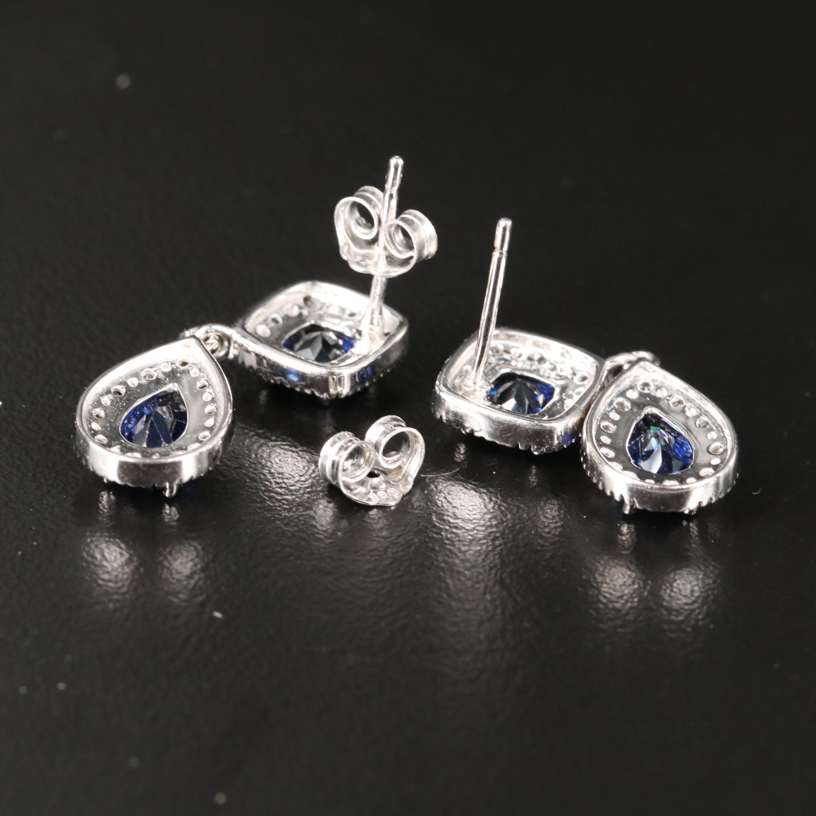 Sterling Sapphire Earrings