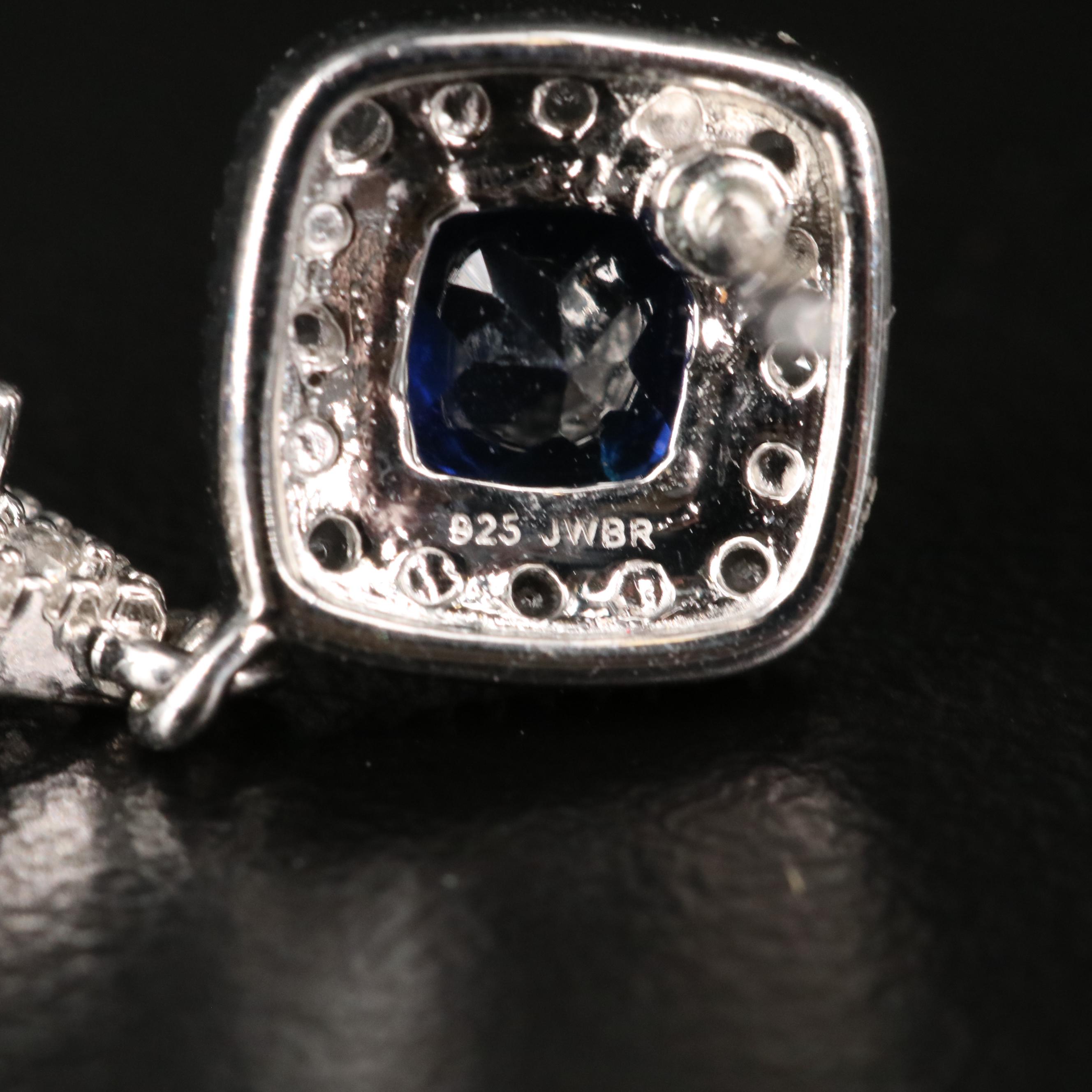 Sterling Sapphire Earrings