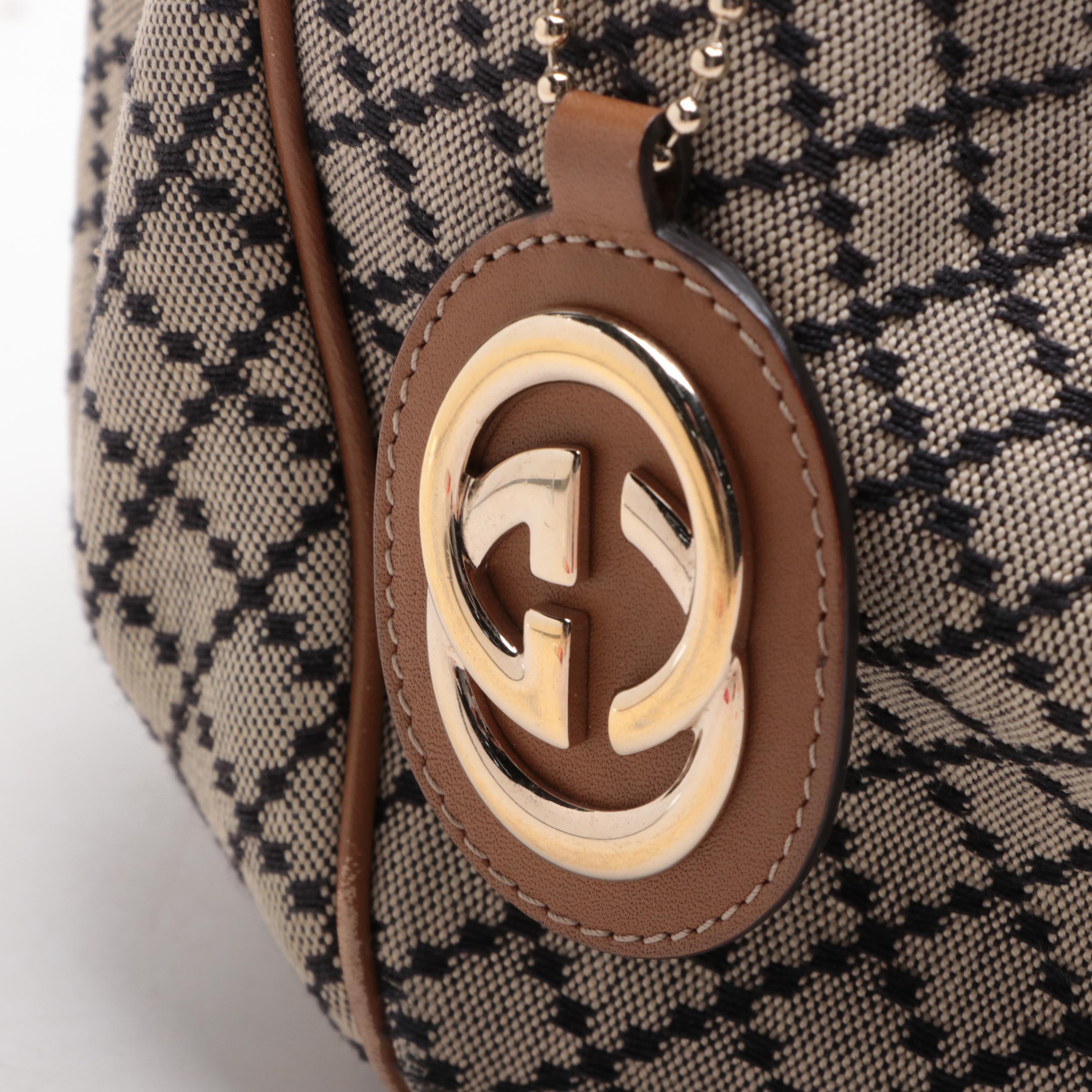 Gucci Sukey Tote in Diamante Canvas with Leather Trim
