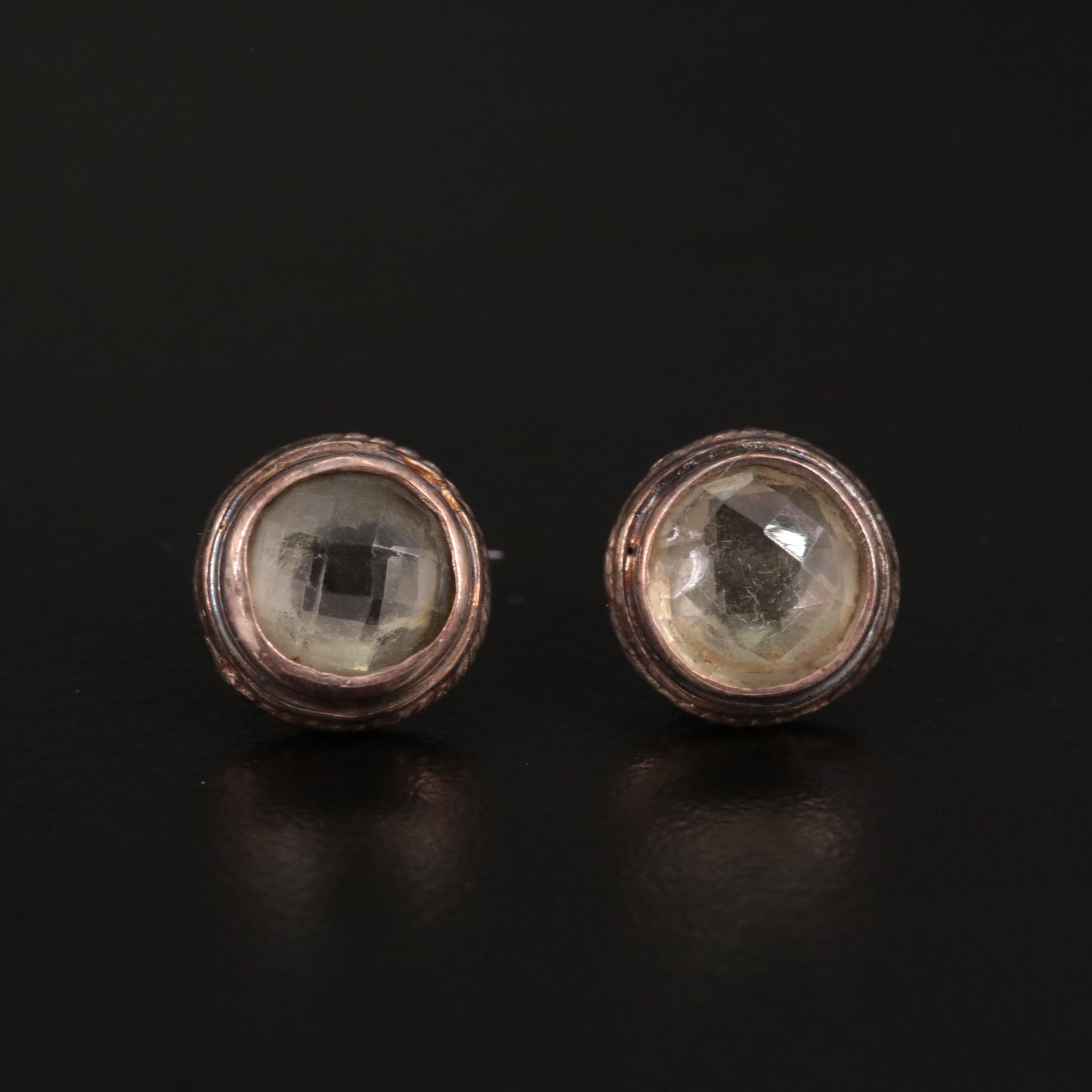 Sterling Citrine Stud Earrings