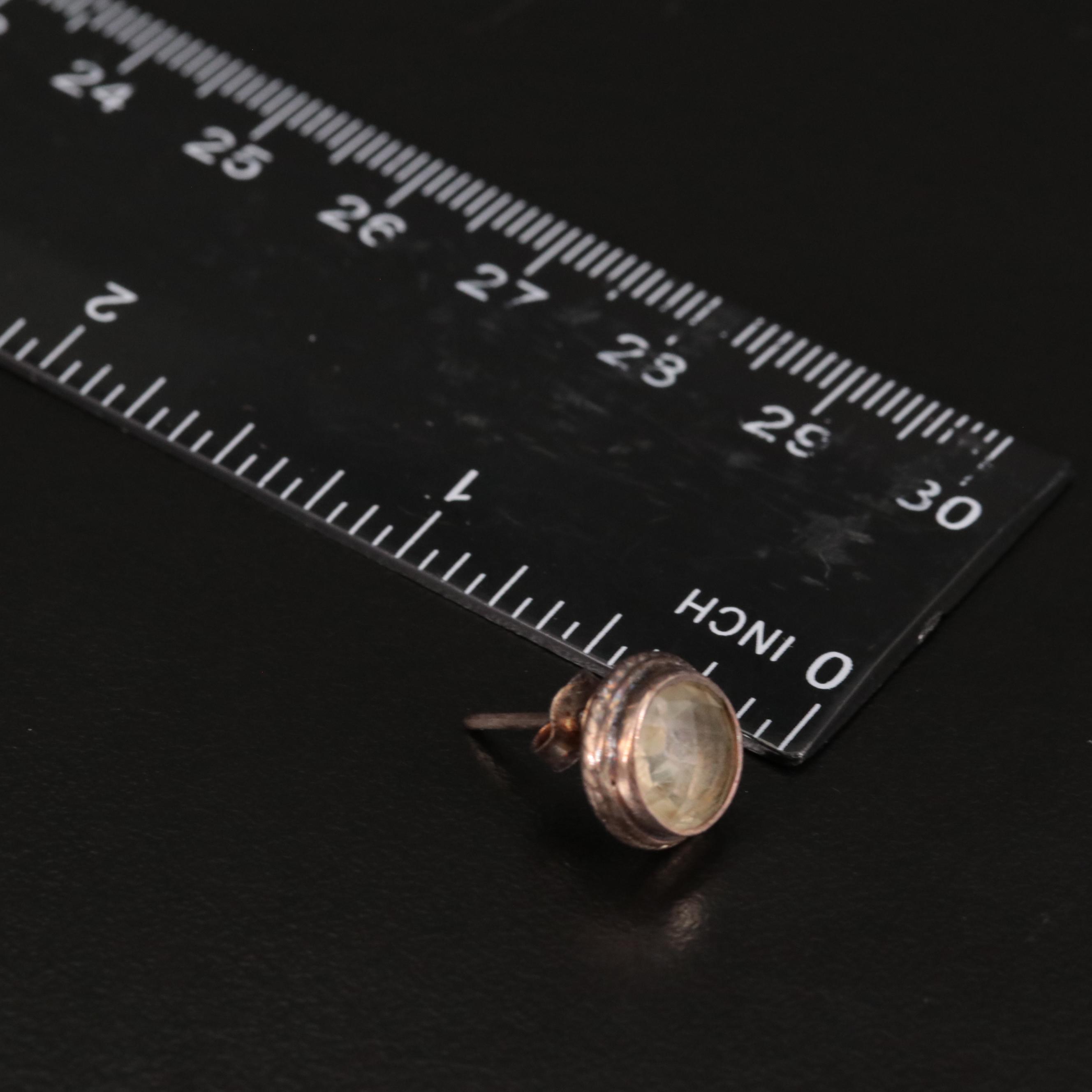 Sterling Citrine Stud Earrings