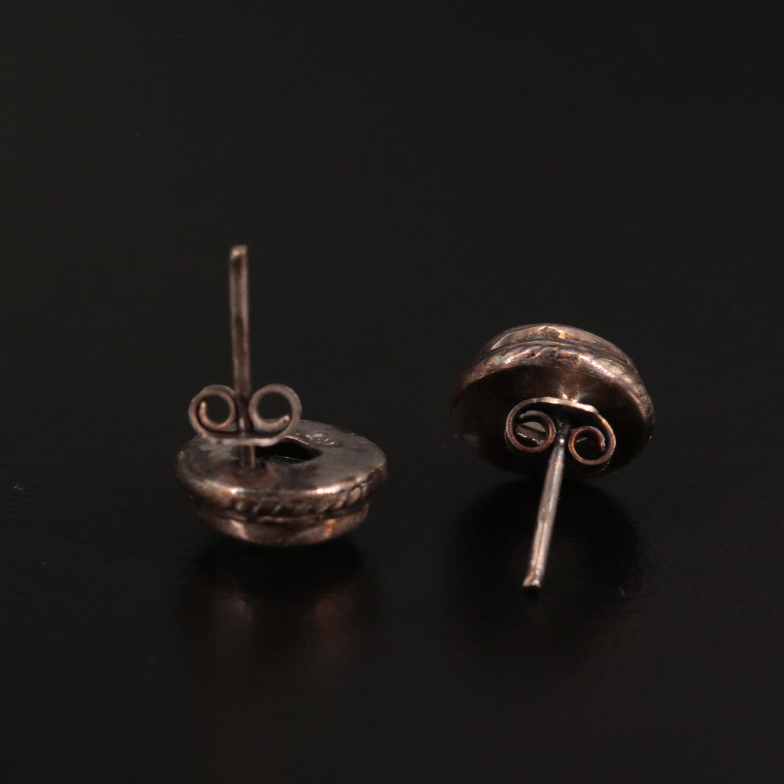 Sterling Citrine Stud Earrings