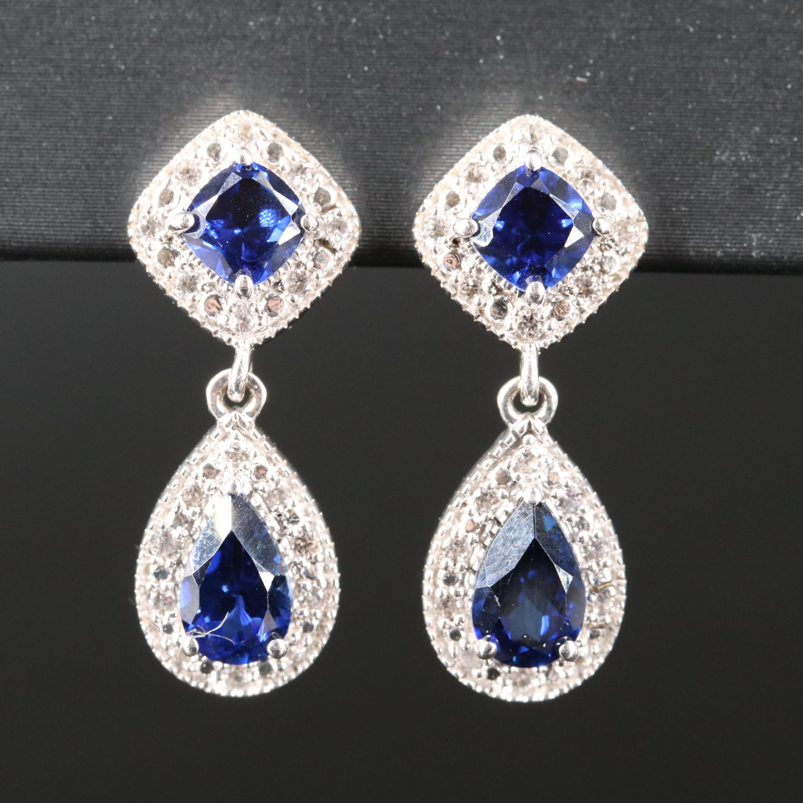 Sterling Sapphire Earrings