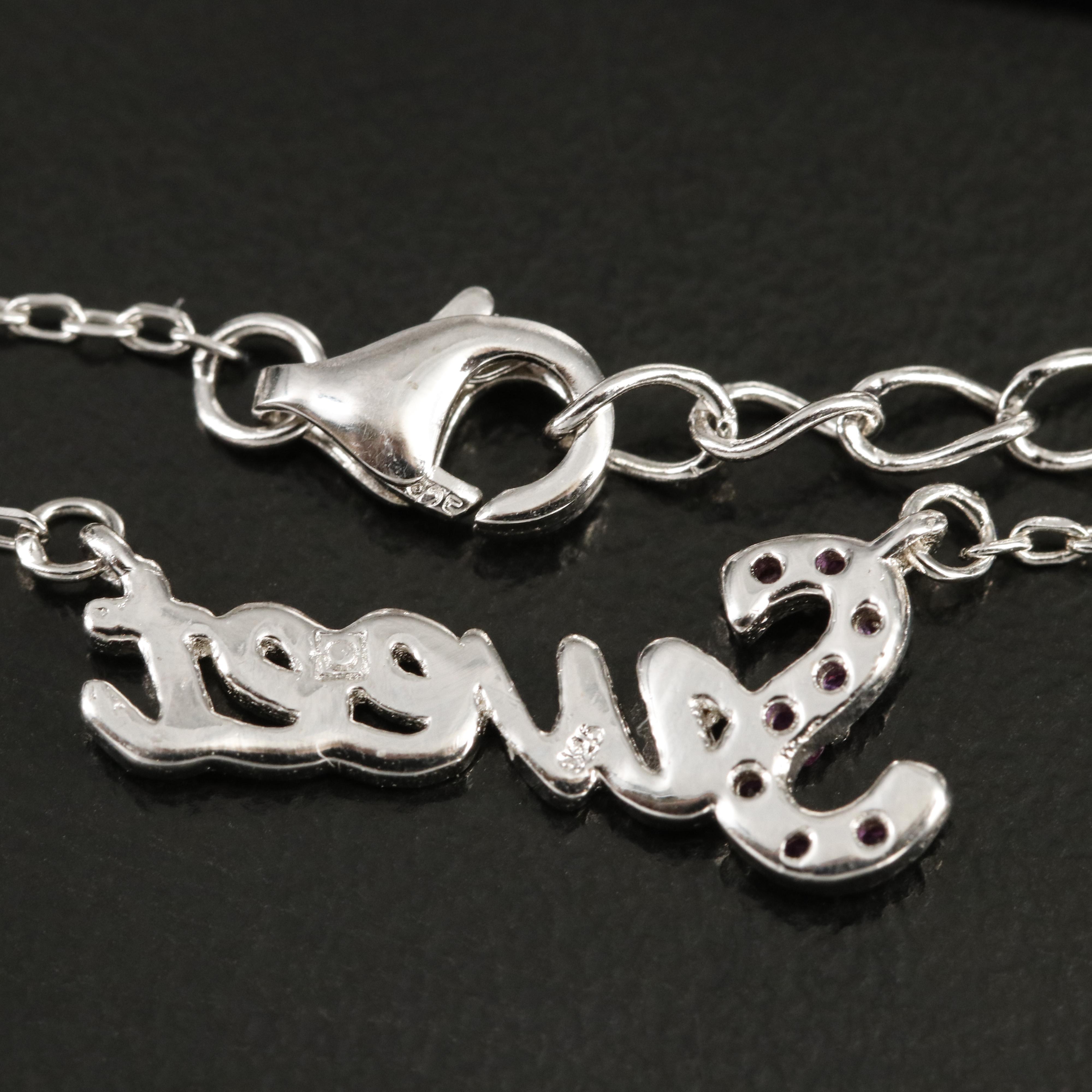 Sterling Ruby "Sweet" Necklace