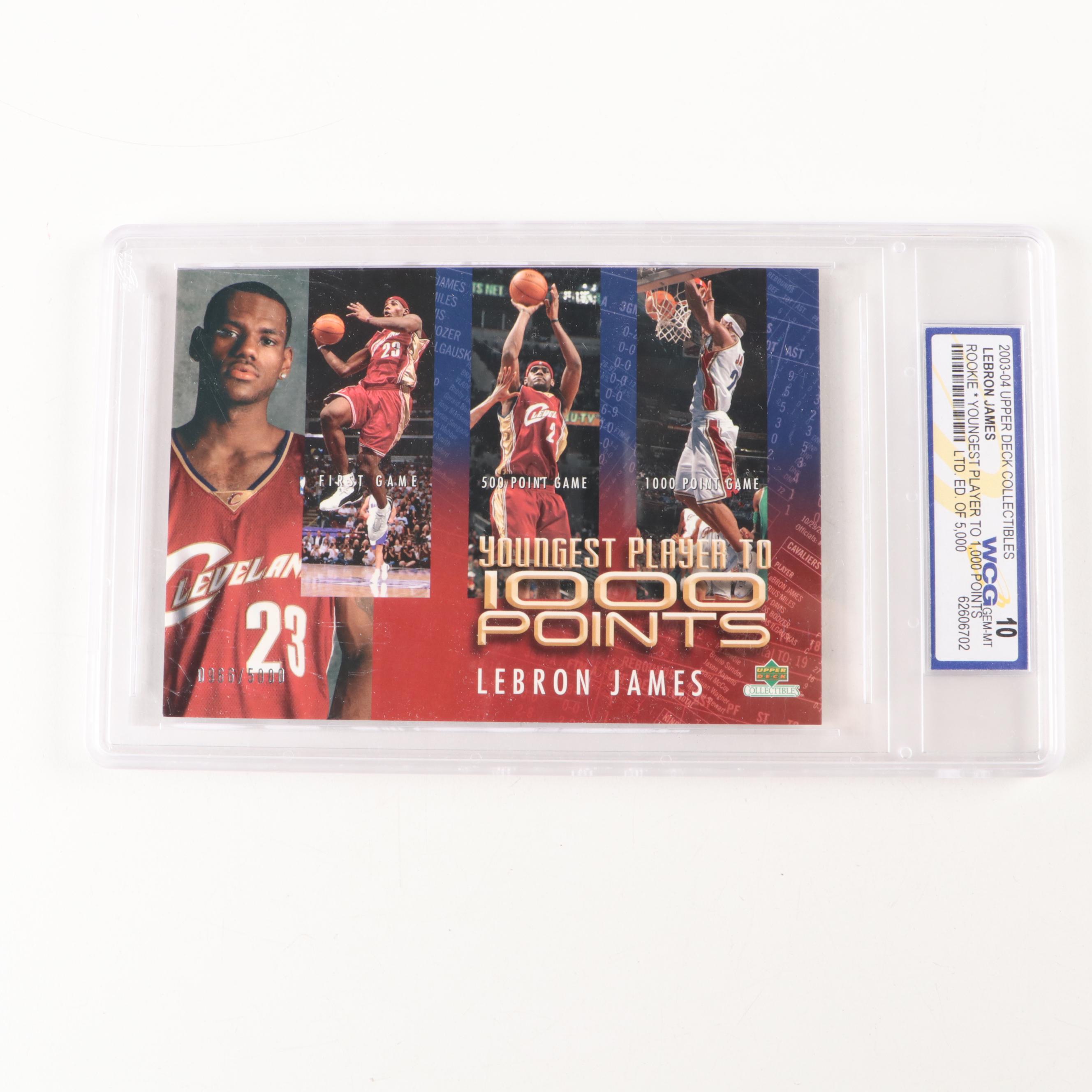 2003 Upper Deck Black Diamond LeBron James Jumbo Rookie Card and More