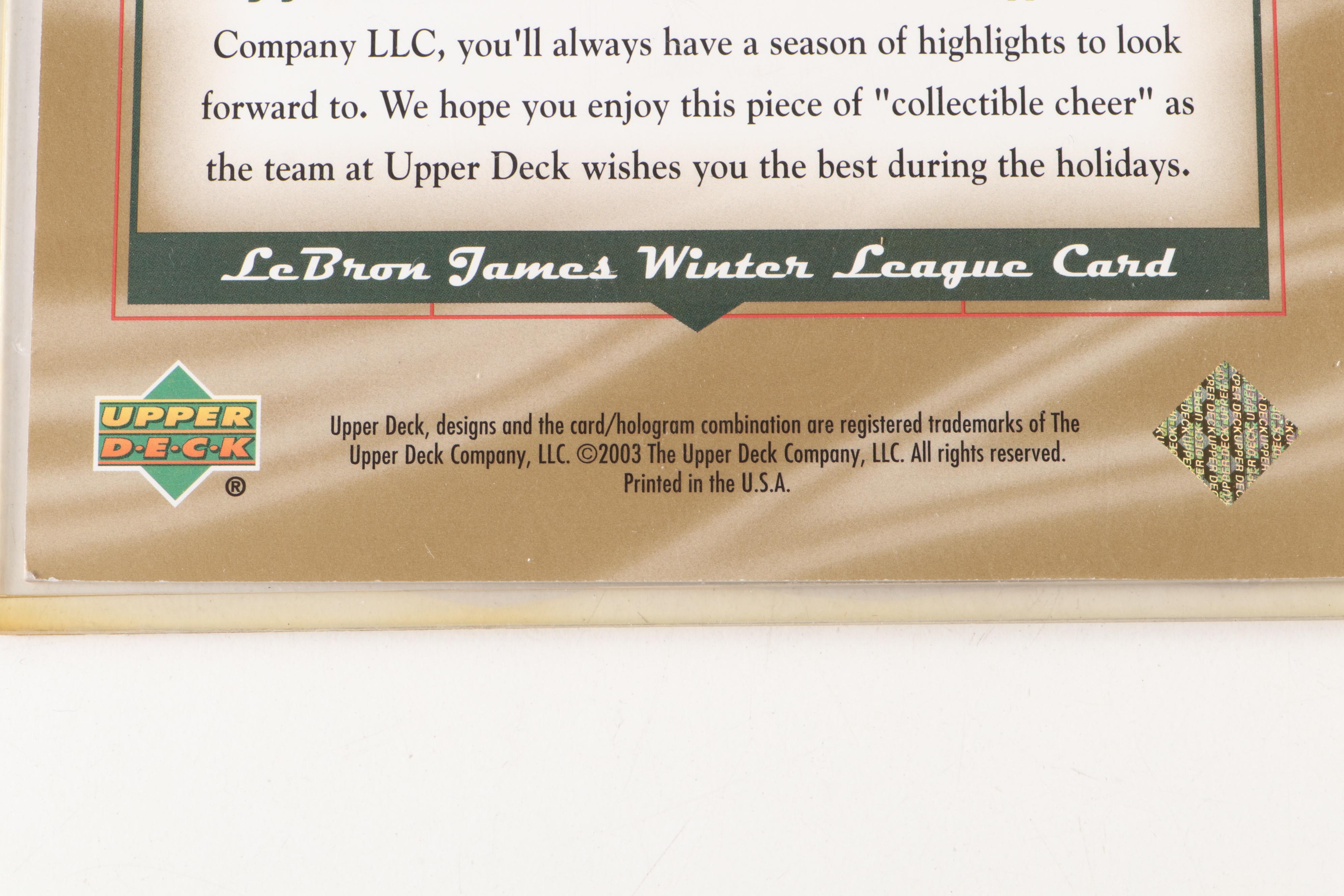 2003 Upper Deck Black Diamond LeBron James Jumbo Rookie Card and More