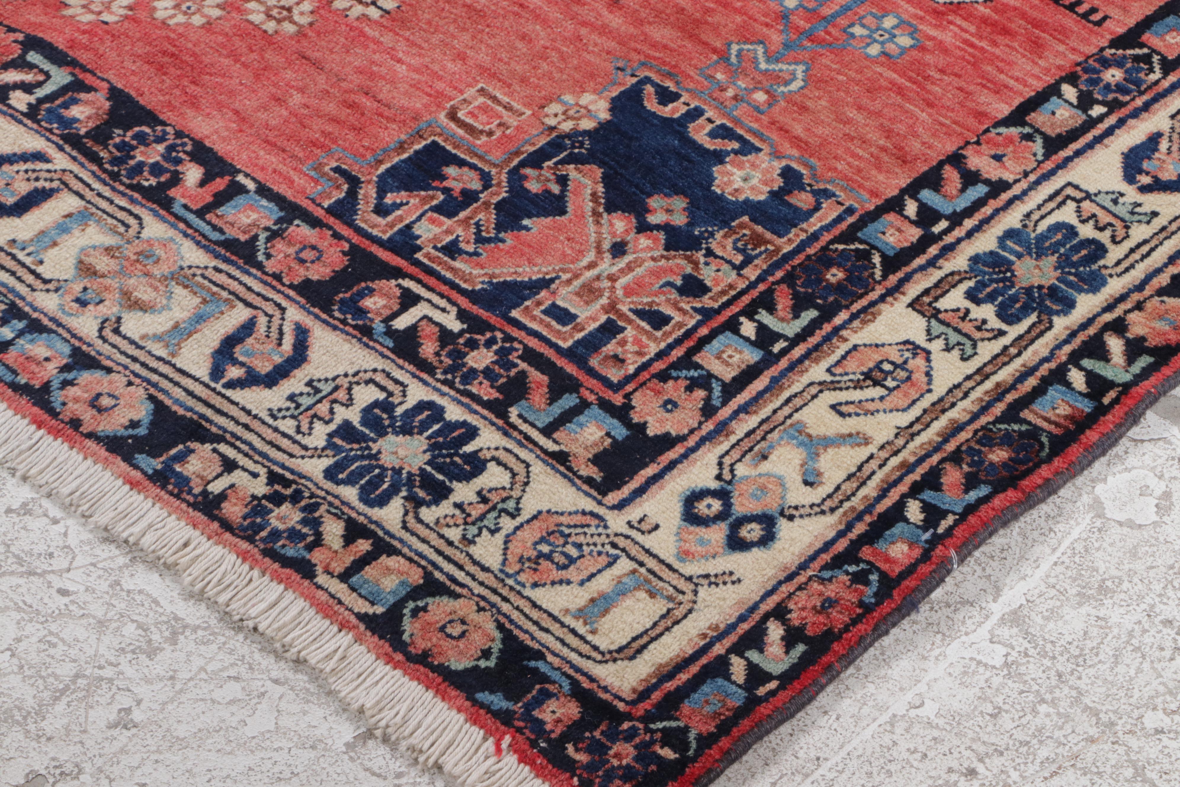 4'8 x 6'9 Hand-Knotted Persian Afshar Area Rug