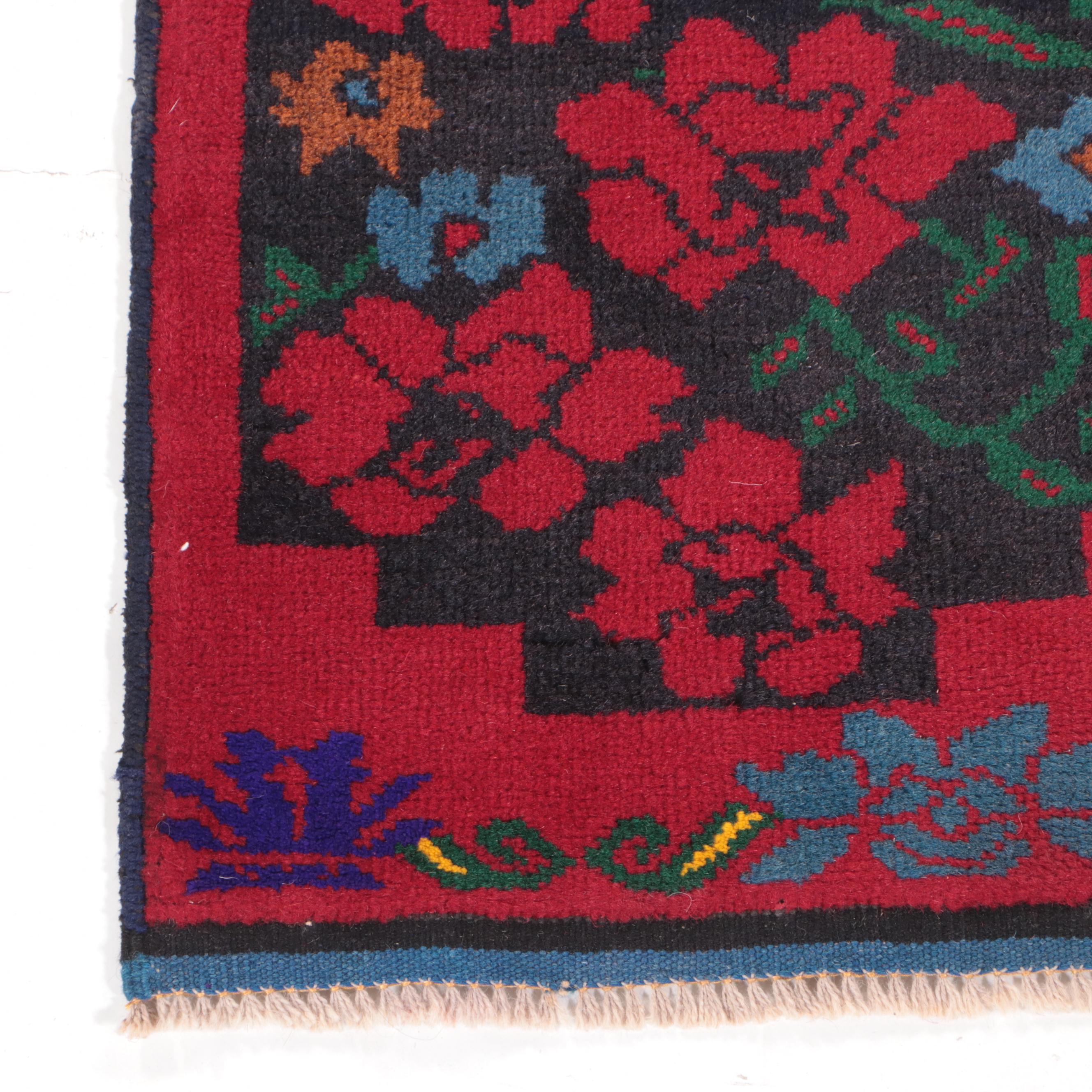 2'6 x 4'11 Hand-Knotted Afghan Baluch Accent Rug