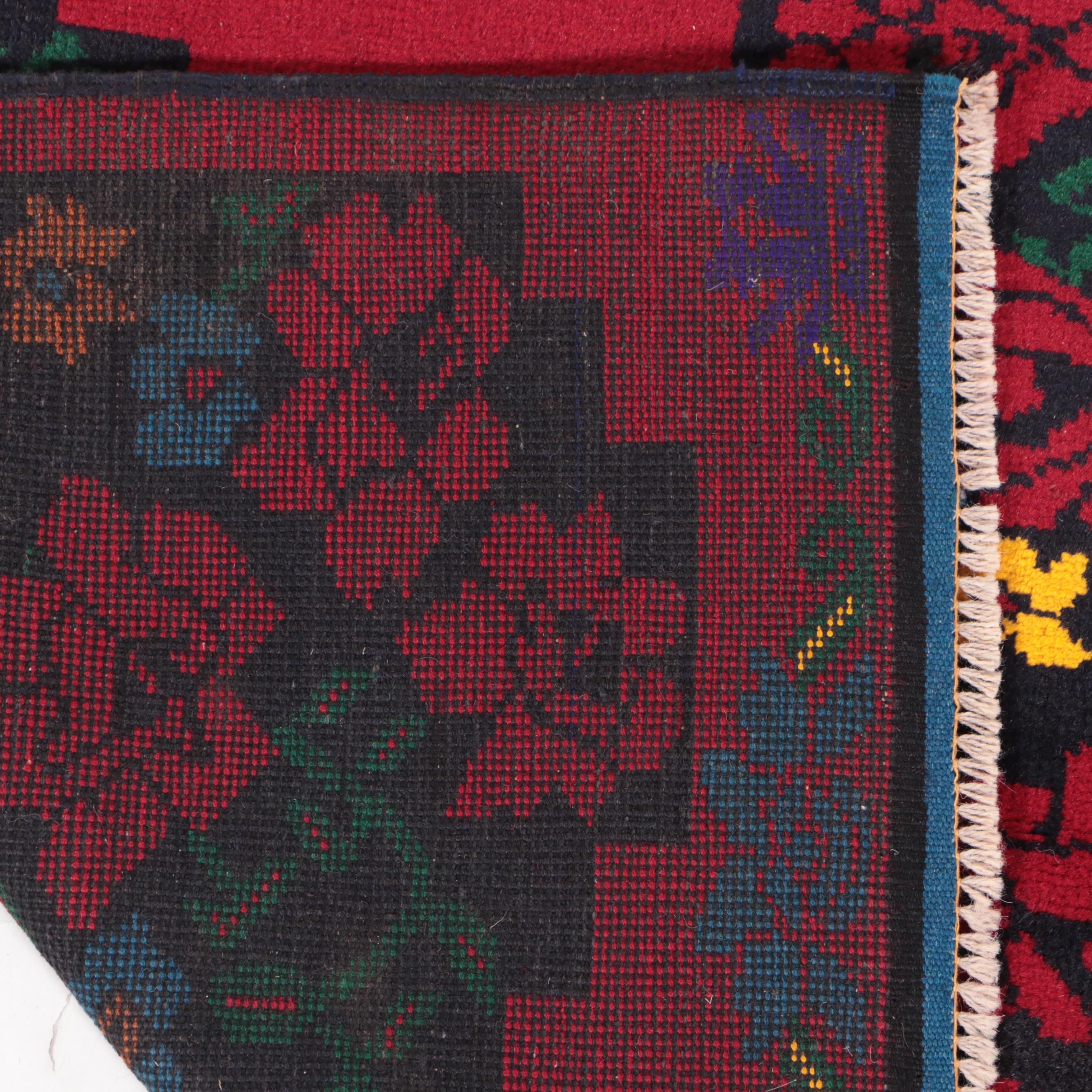 2'6 x 4'11 Hand-Knotted Afghan Baluch Accent Rug