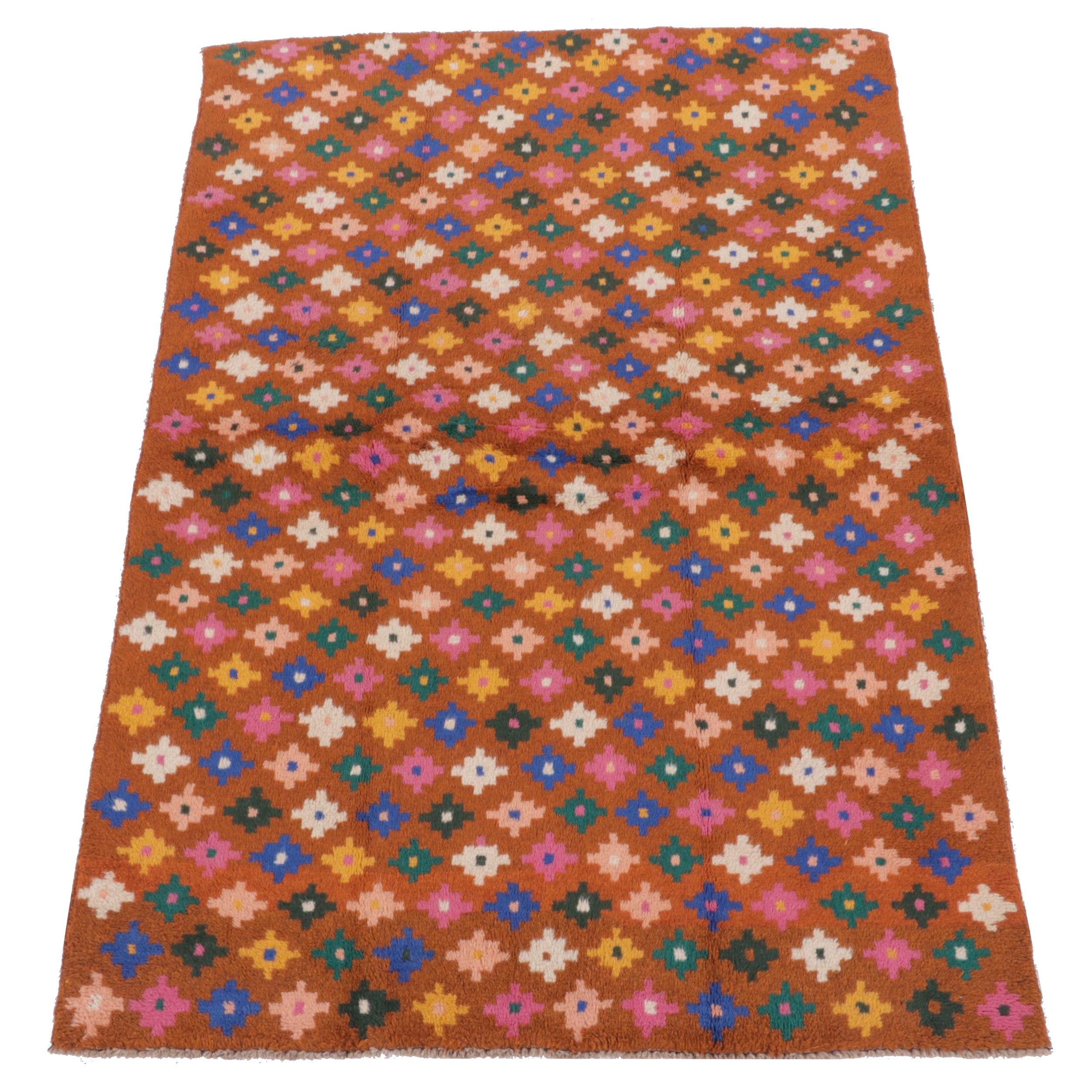 4' x 6' Hand-Knotted Indo-Persian Gabbeh Area Rug