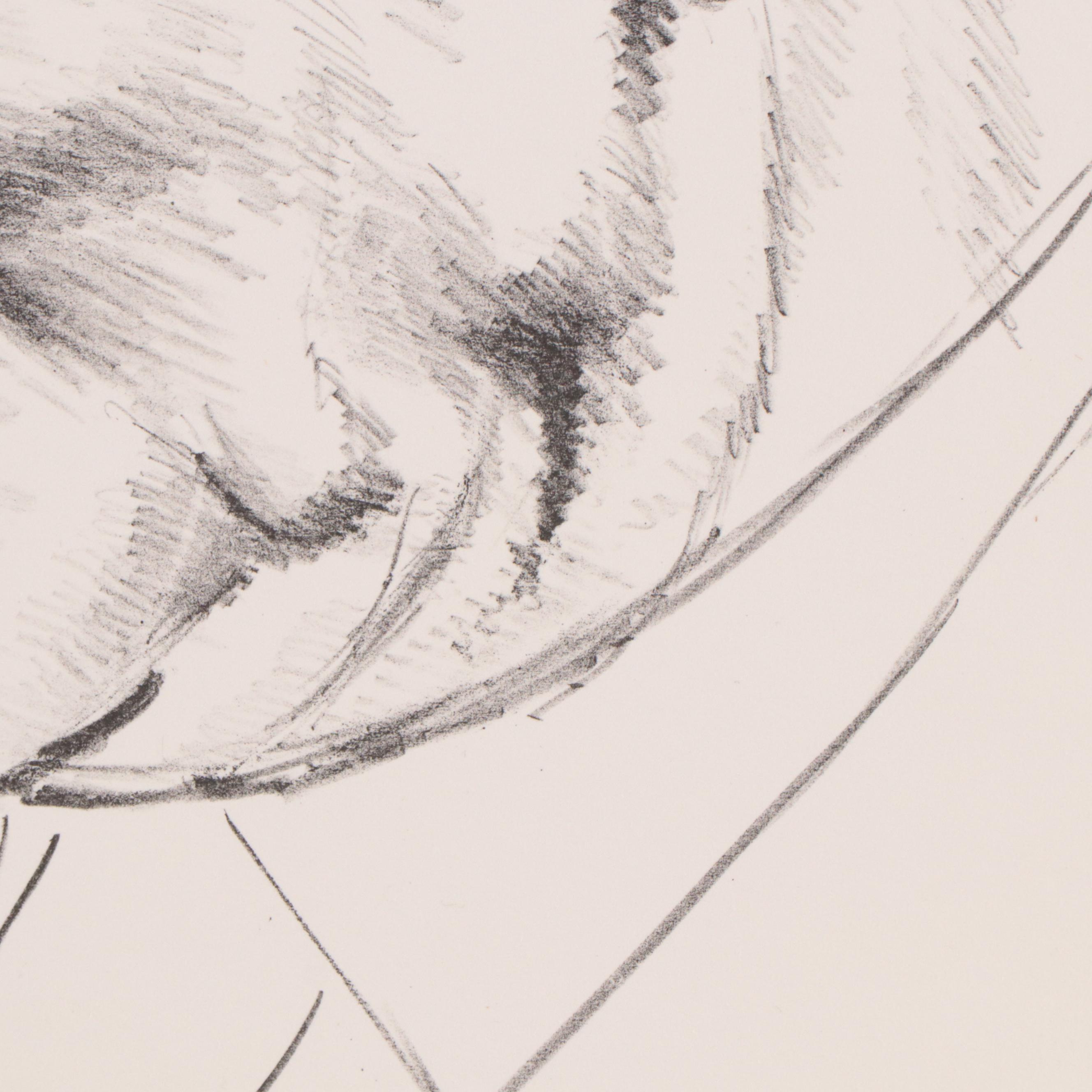 Sidney Chafetz Portrait Lithograph "Isaac Bashevis Singer," 1981