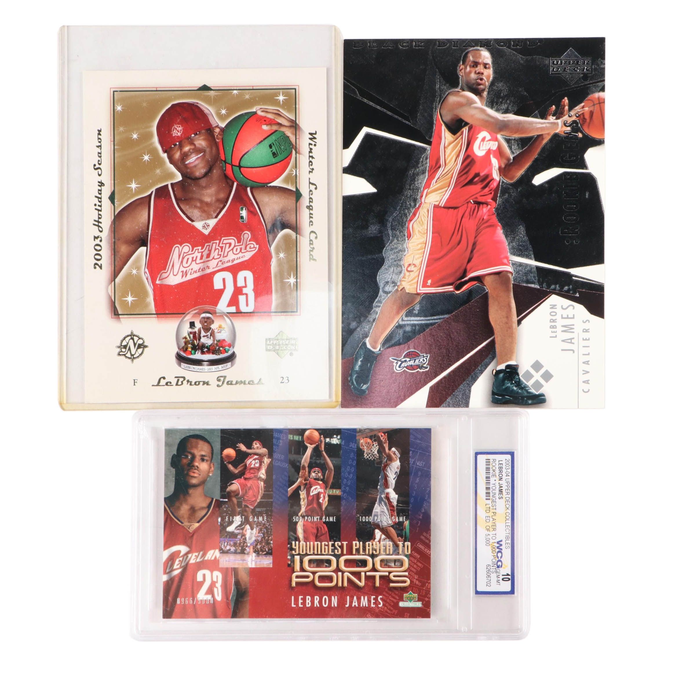 2003 Upper Deck Black Diamond LeBron James Jumbo Rookie Card and More