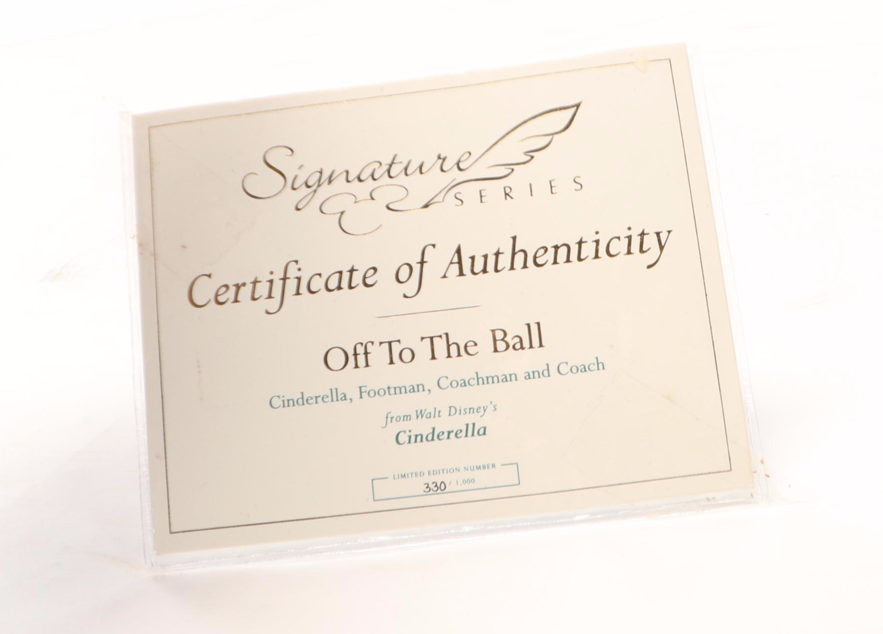 Walt Disney Classics Collection Signature Series "Off to the Ball" Figural Group