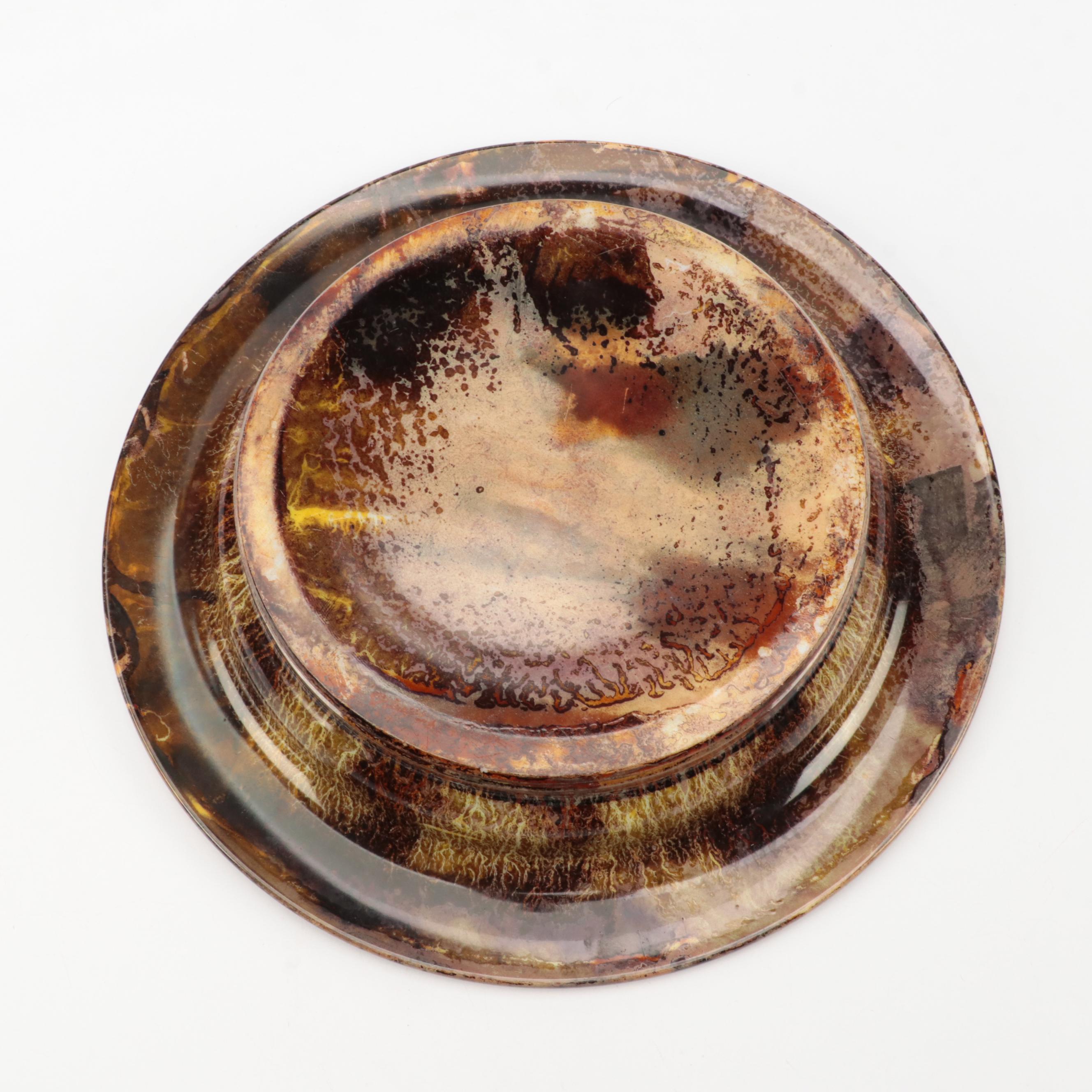 Flambe Glass Centerpiece Bowl