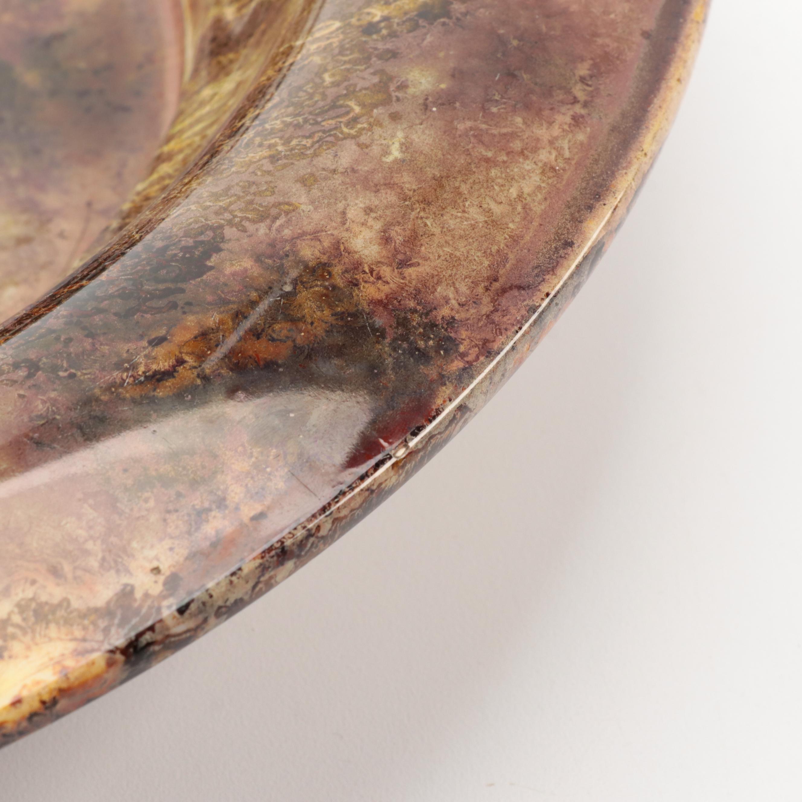 Flambe Glass Centerpiece Bowl