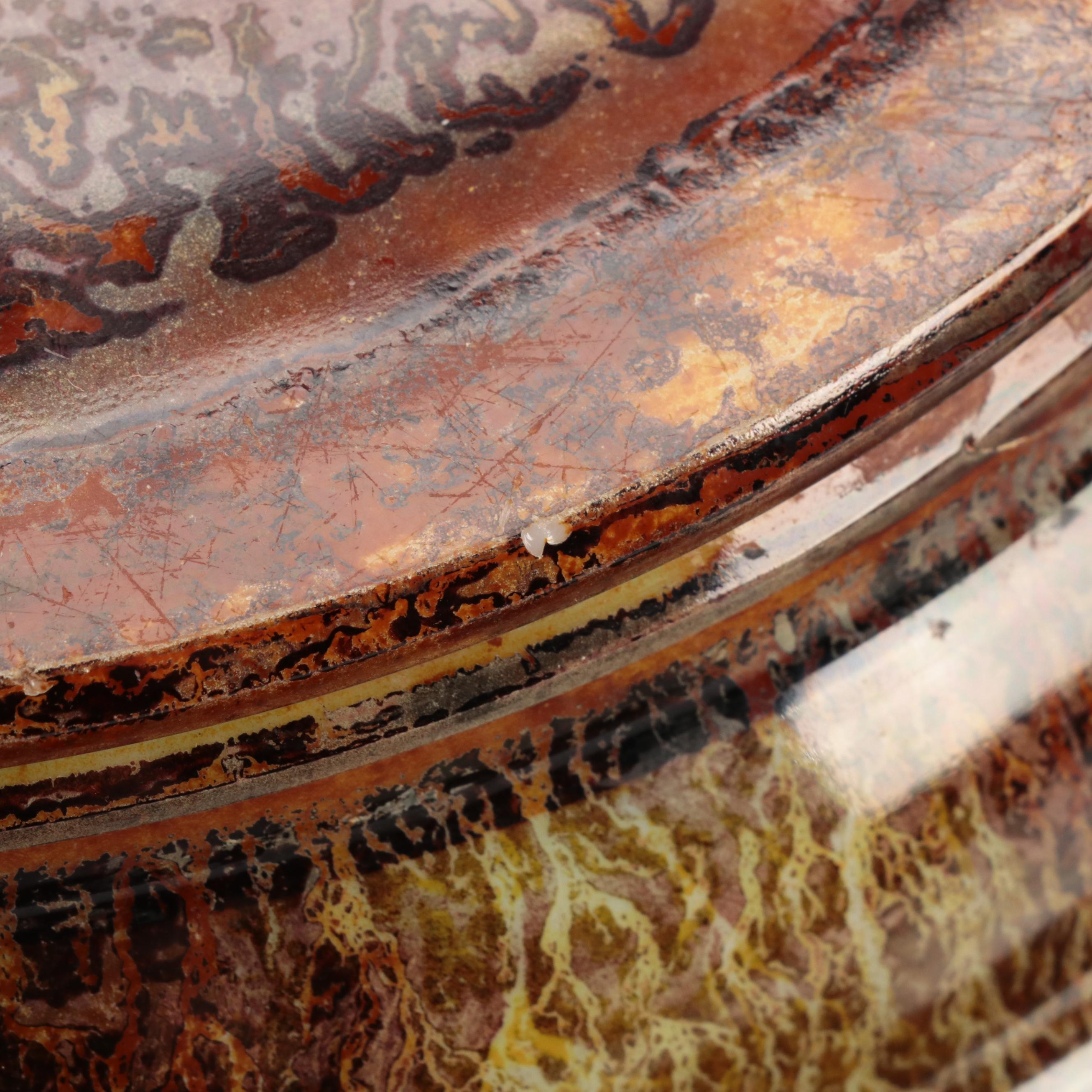 Flambe Glass Centerpiece Bowl