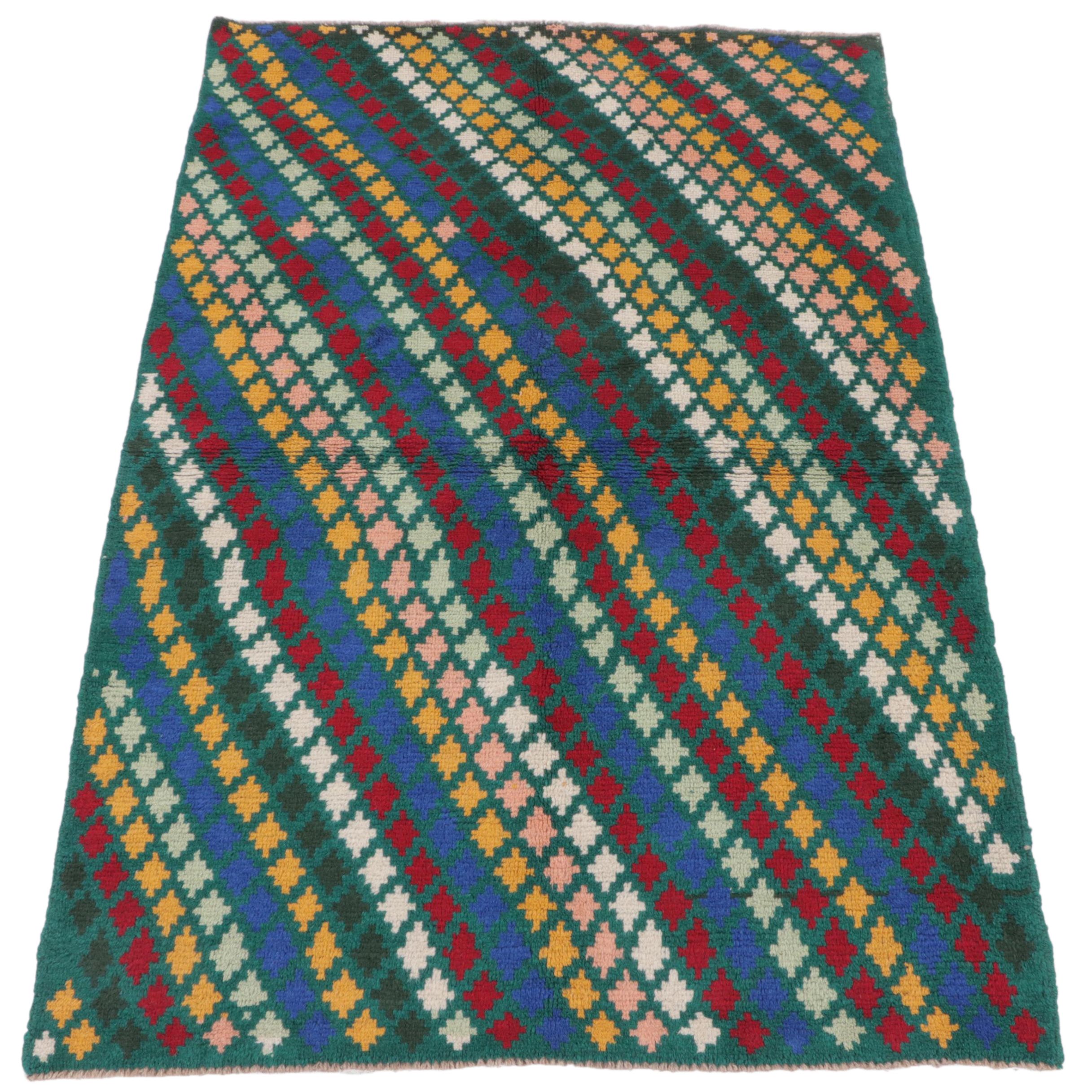 4' x 5'10 Hand-Knotted Indo-Persian Gabbeh Area Rug