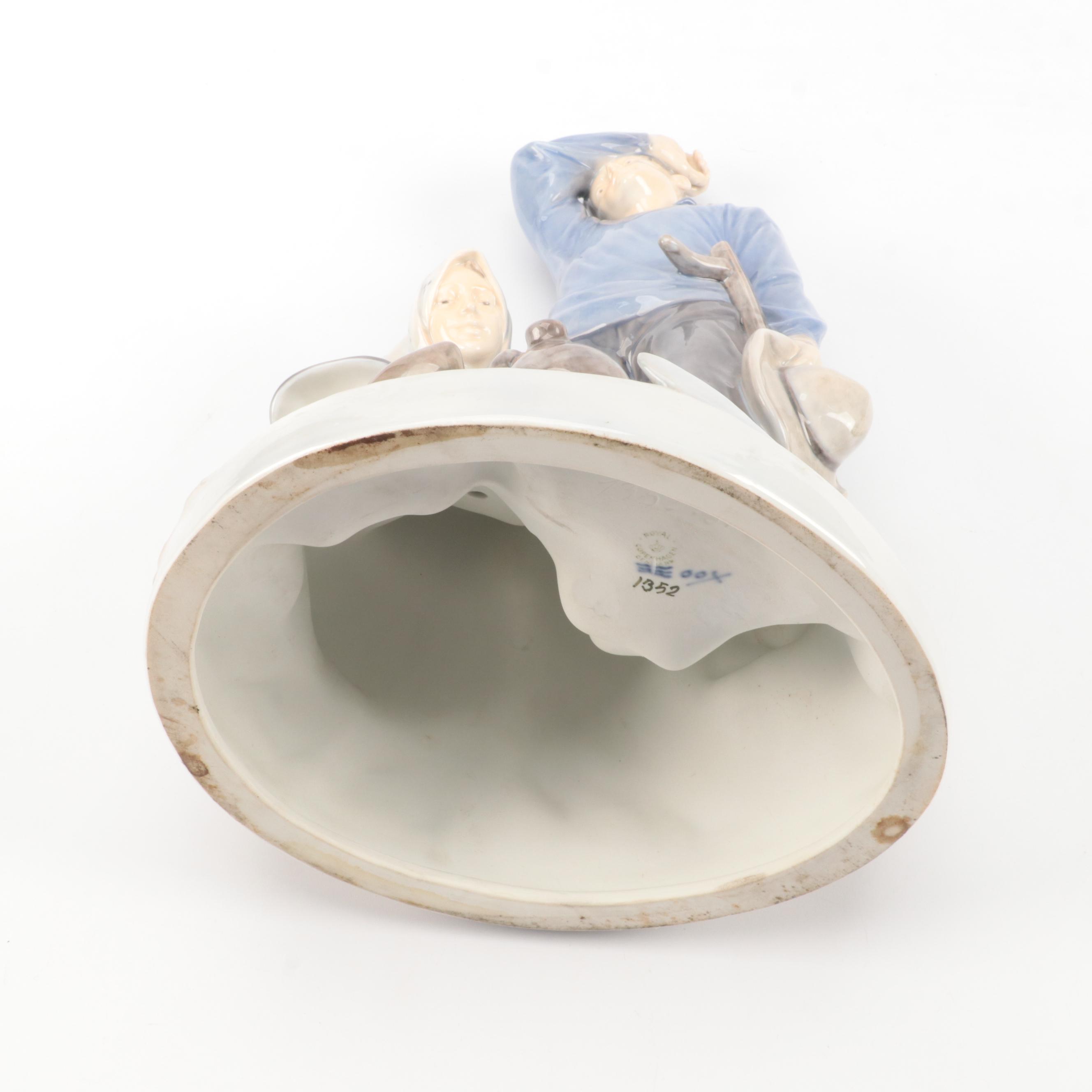 Royal Copenhagen "Harvest Group" Porcelain Figurine, Early 20th Century