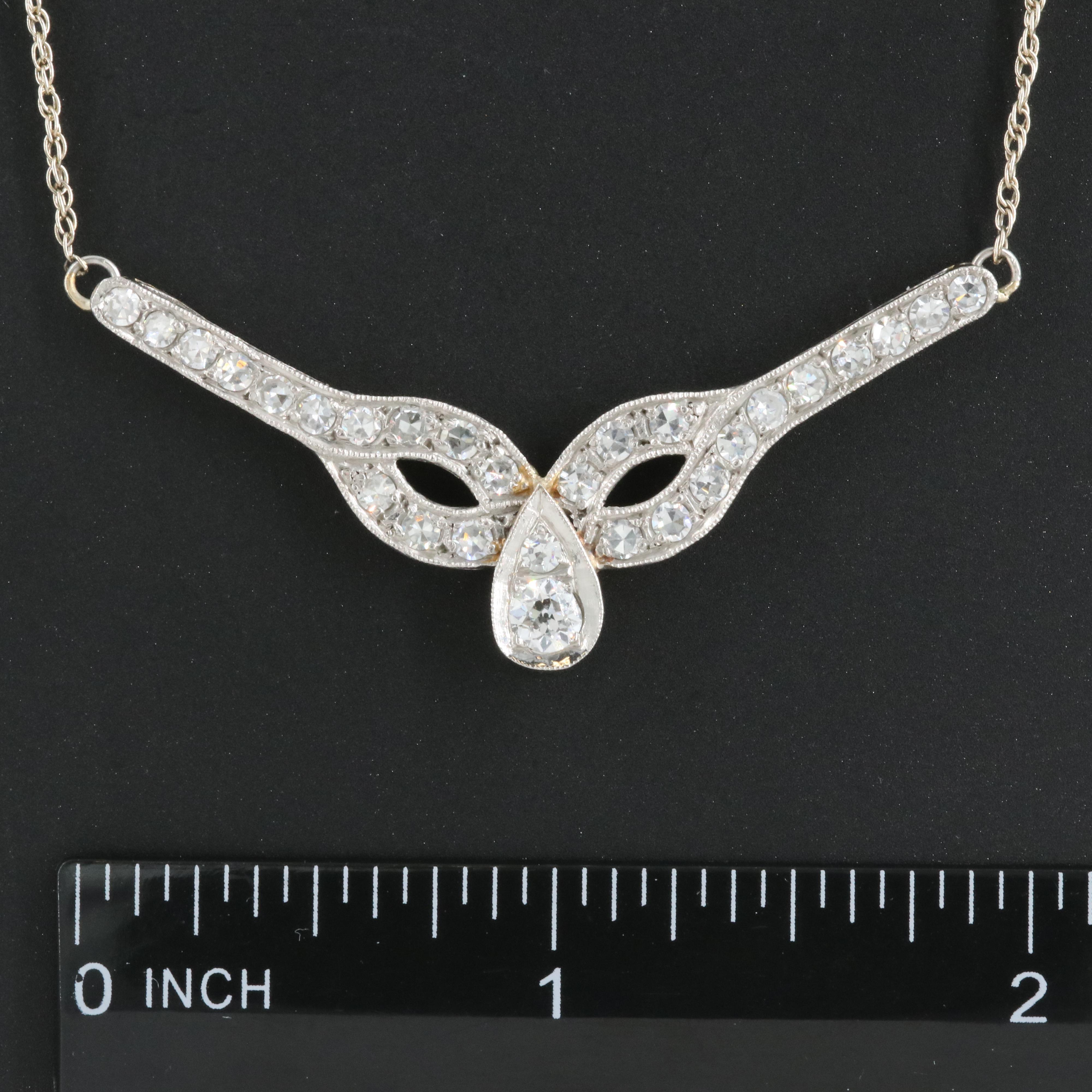 Platinum 1.23 CTW Diamond Pendant on 14K Chain