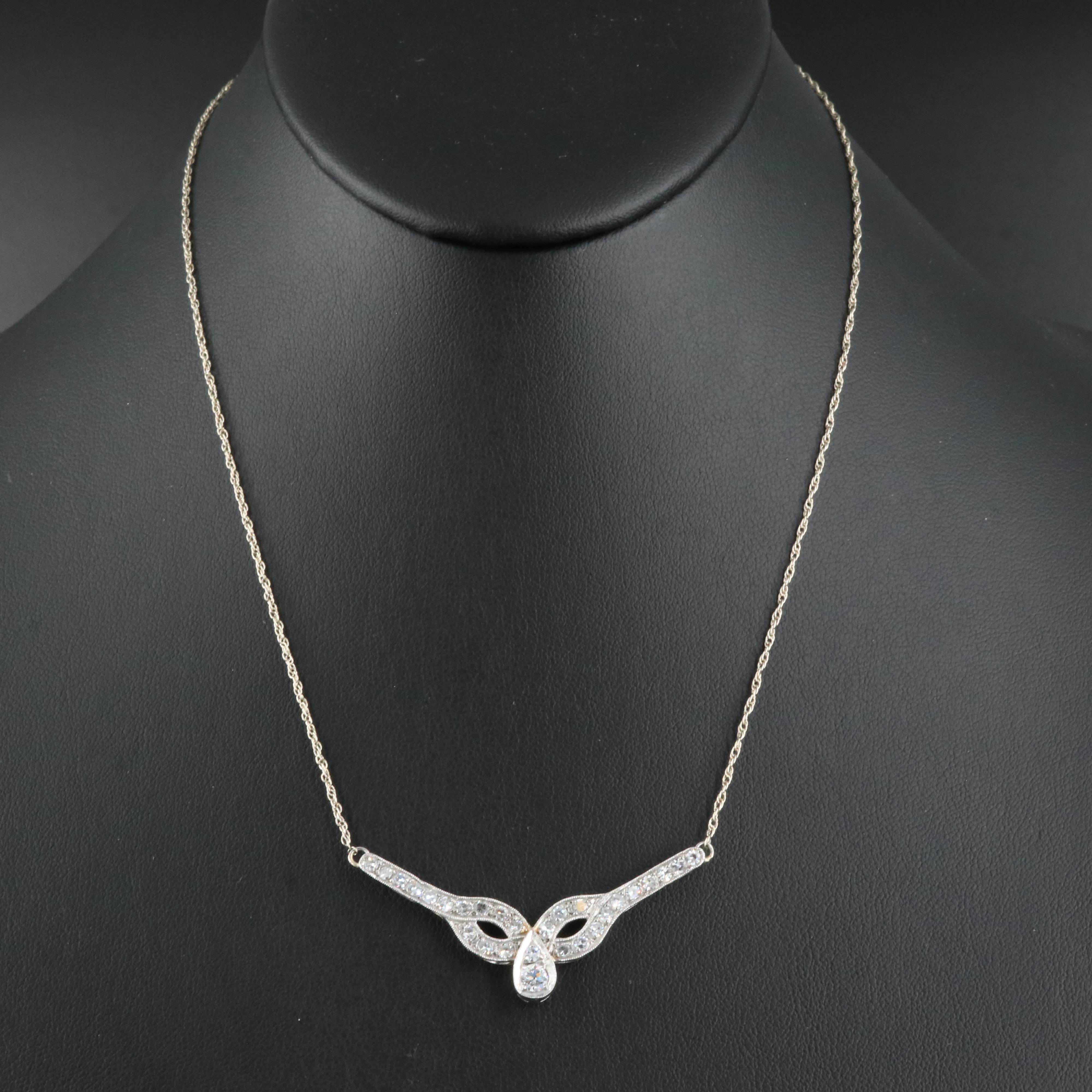 Platinum 1.23 CTW Diamond Pendant on 14K Chain