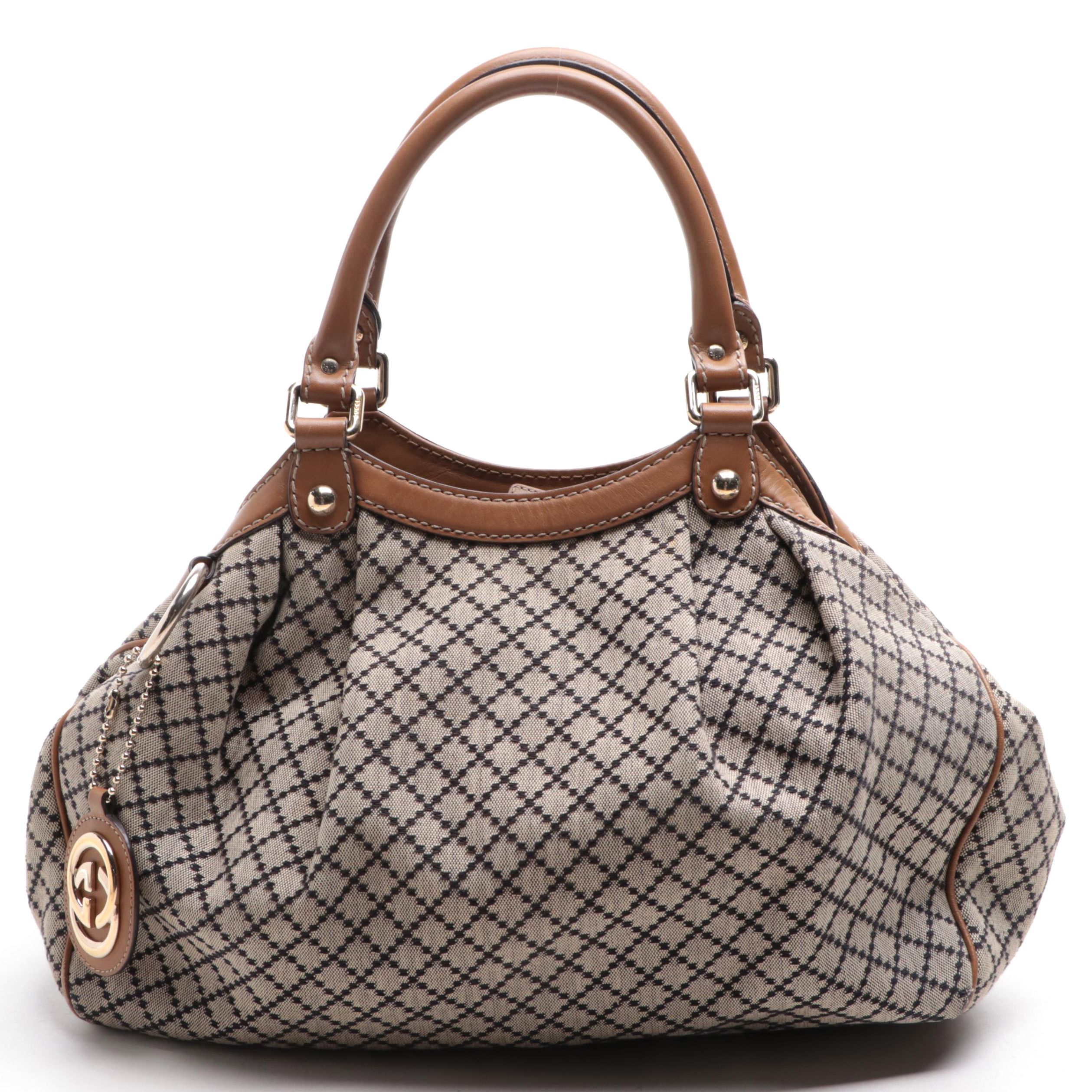 Gucci Sukey Tote in Diamante Canvas with Leather Trim