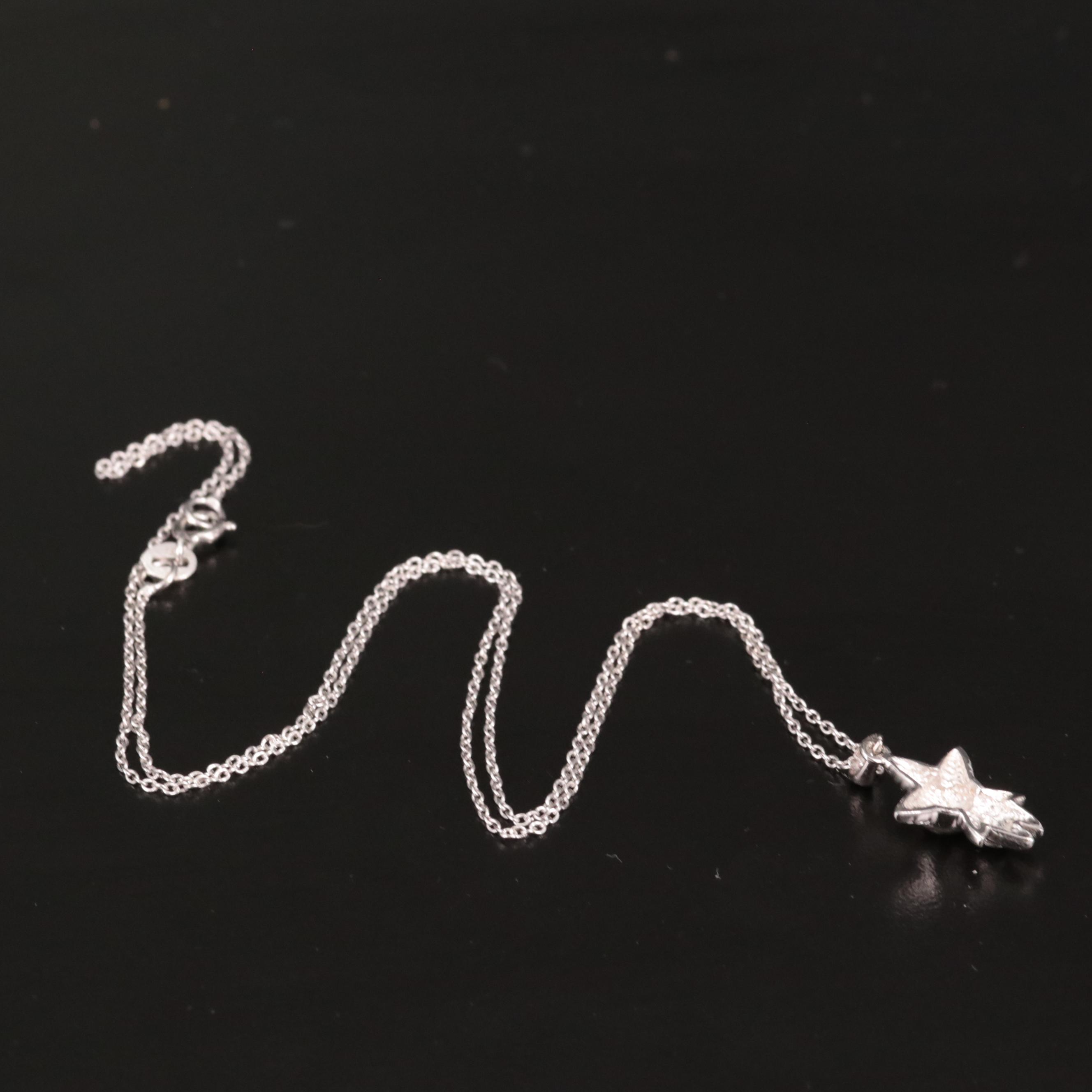 Sterling Clown Pendant Necklace