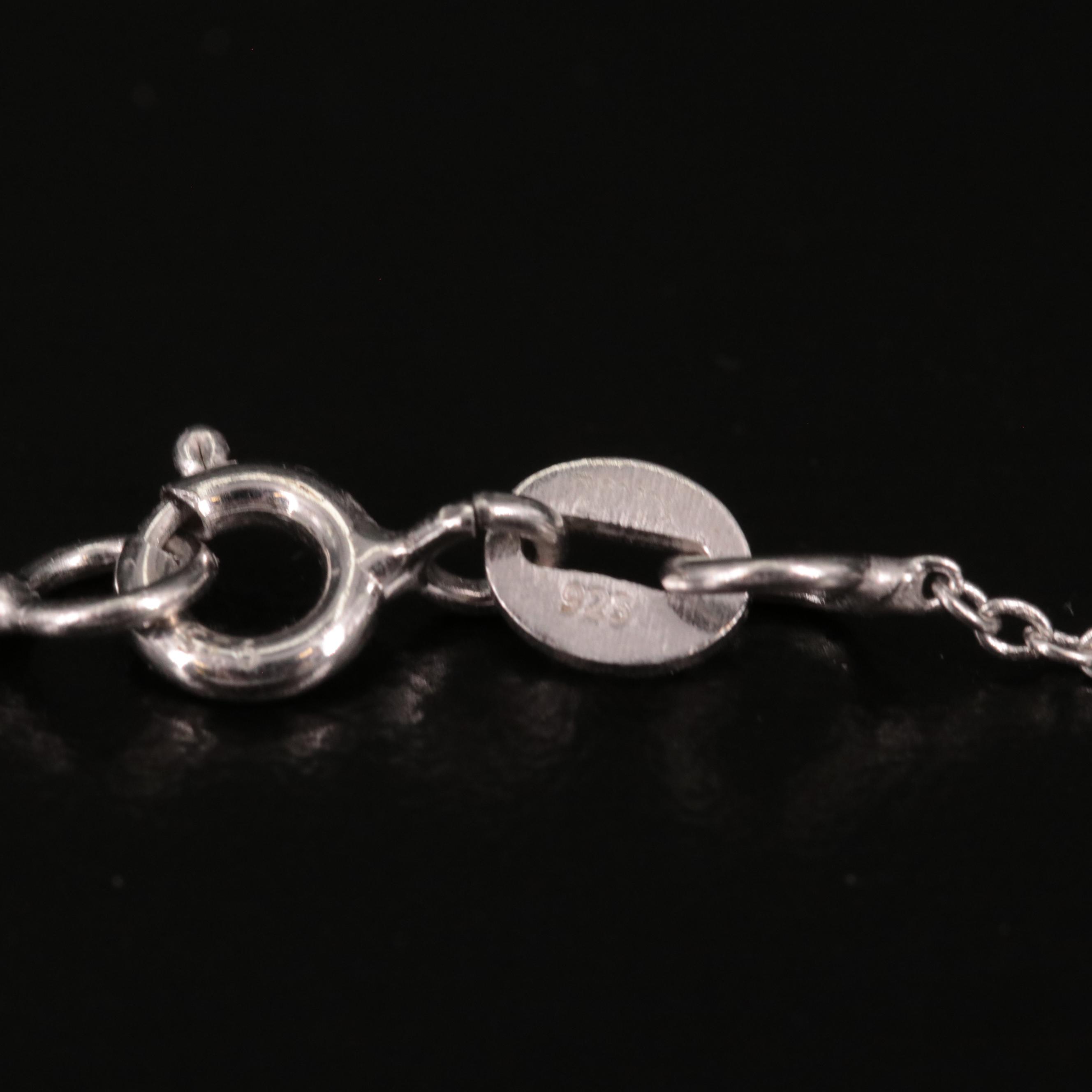 Sterling Clown Pendant Necklace