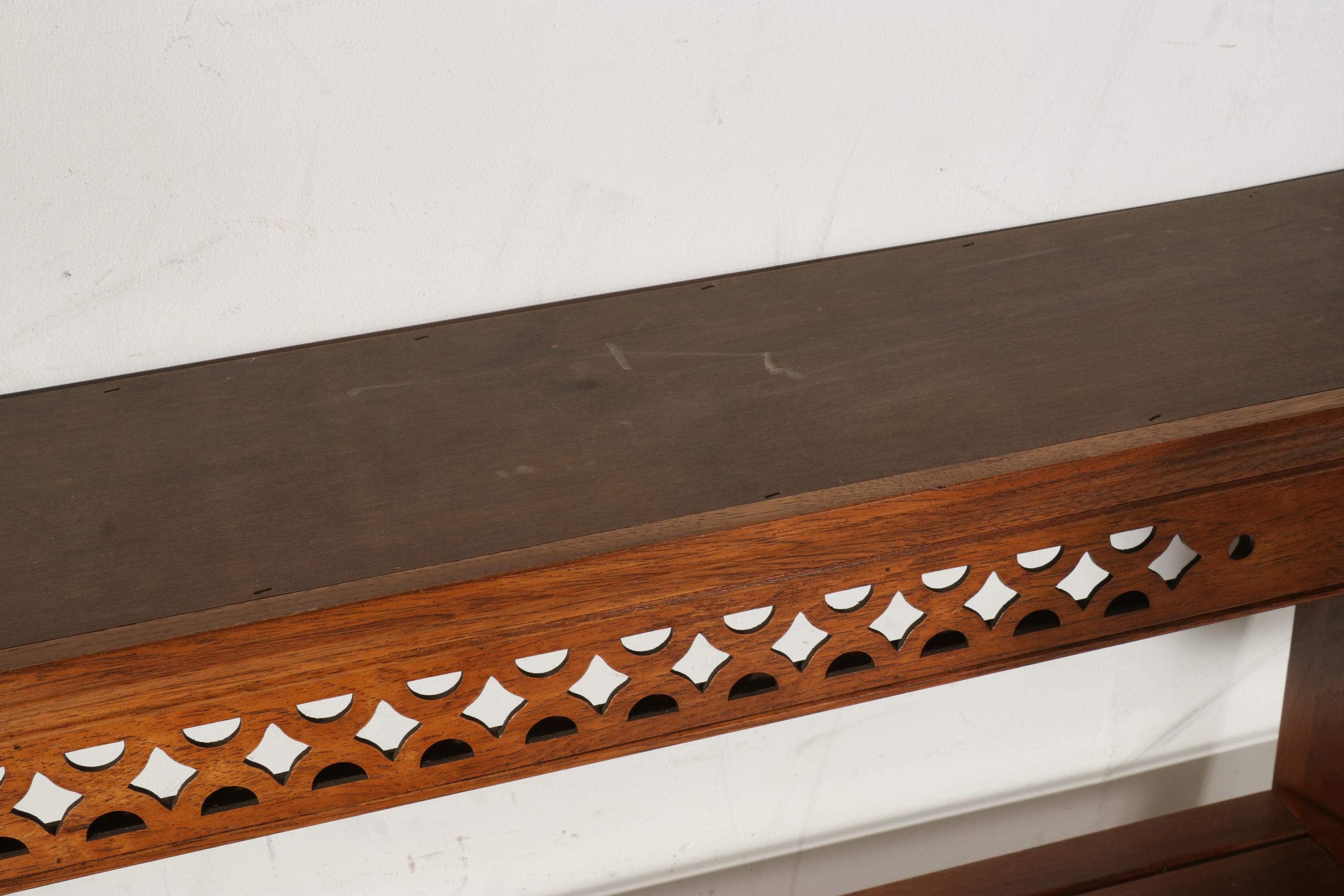 Oak and Brass Wall-Mount Plate Rack