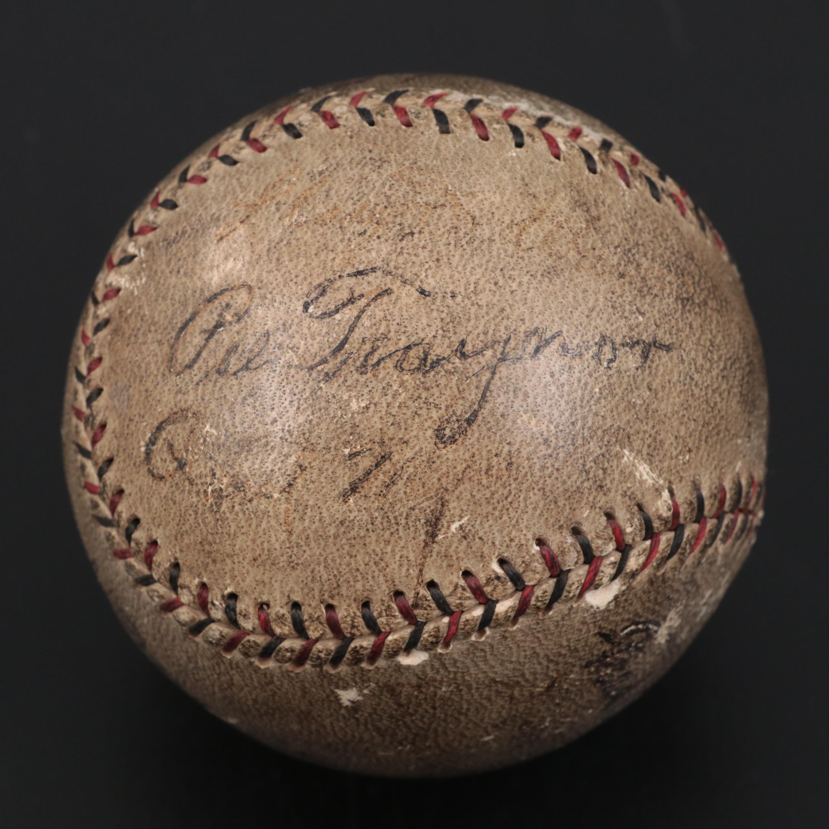 Pie Traynor, Fred Brickell and More 1929 Pittsburgh Pirates Signed Baseball
