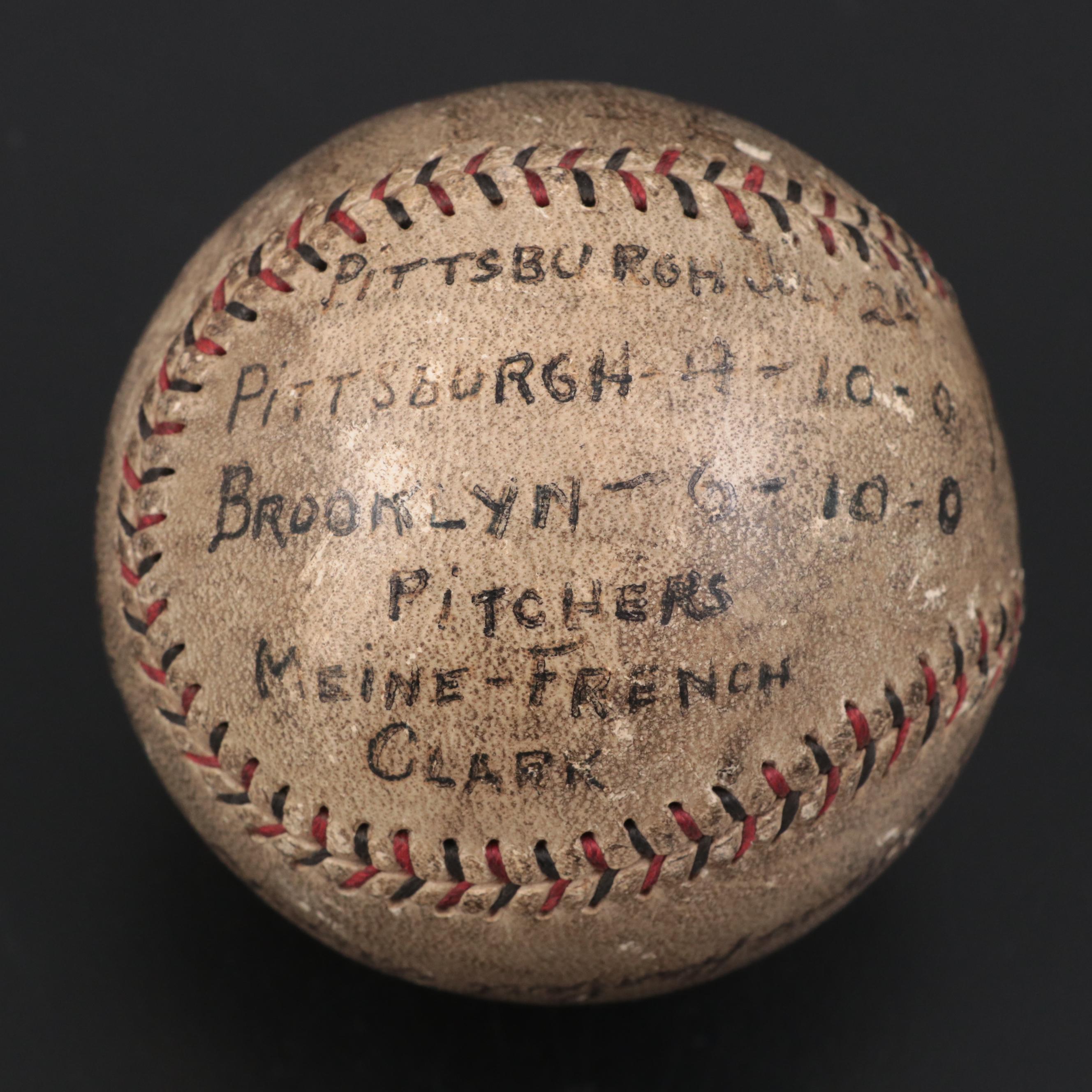 Pie Traynor, Fred Brickell and More 1929 Pittsburgh Pirates Signed Baseball
