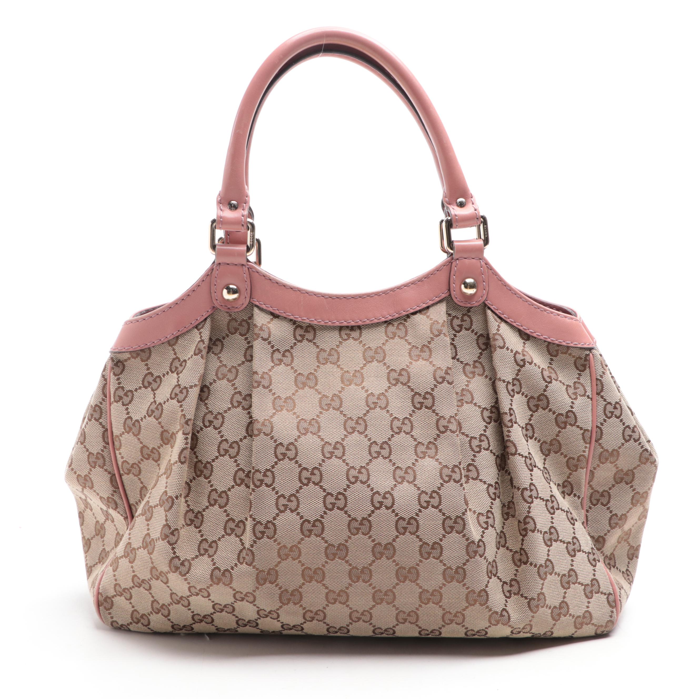 Gucci Sukey GG Canvas and Leather Handbag