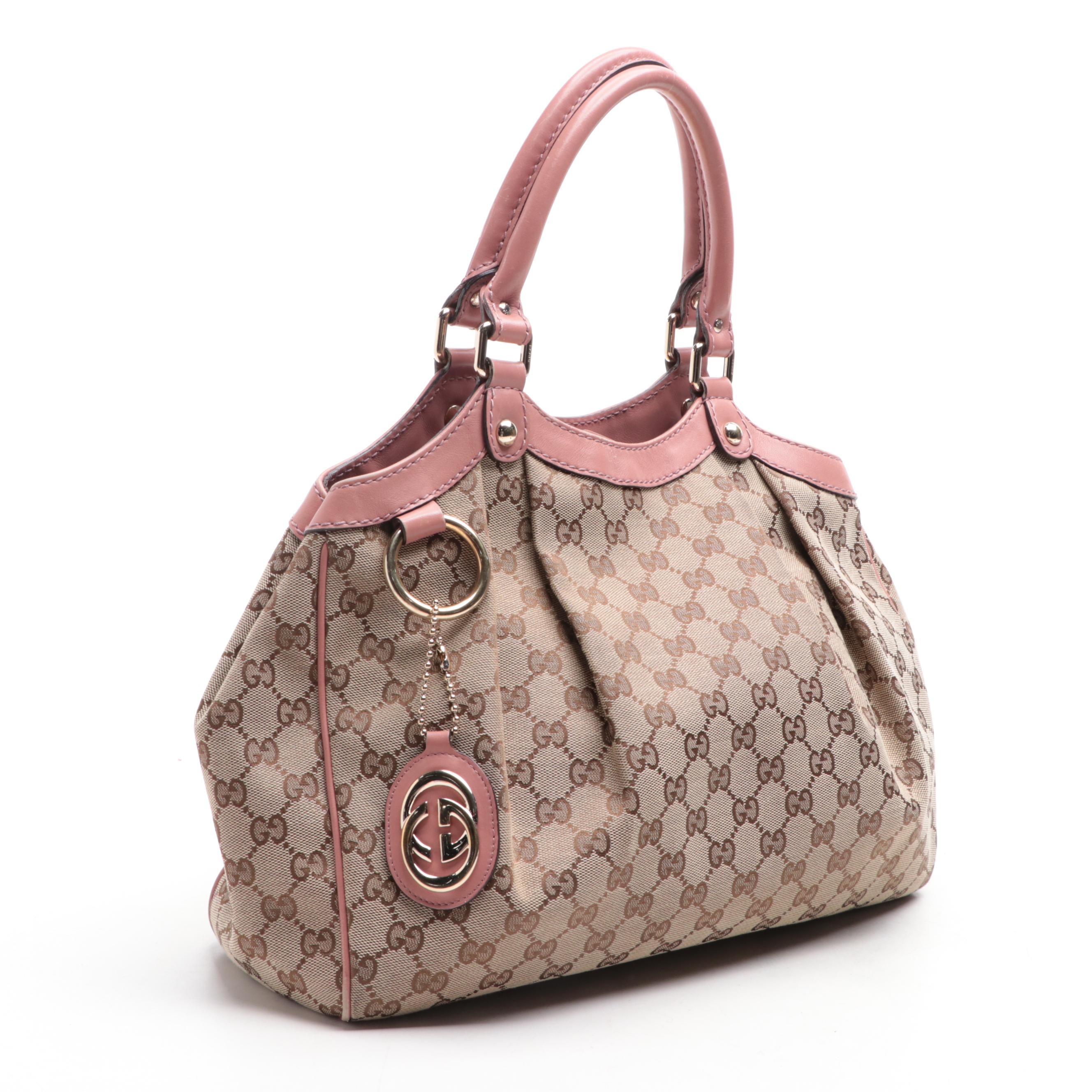 Gucci Sukey GG Canvas and Leather Handbag