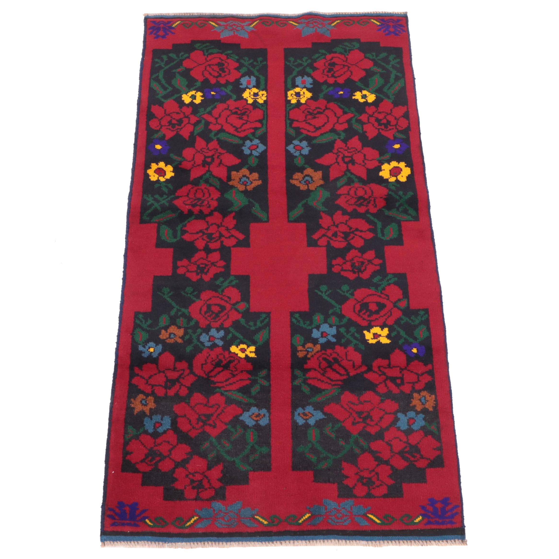 2'6 x 4'11 Hand-Knotted Afghan Baluch Accent Rug