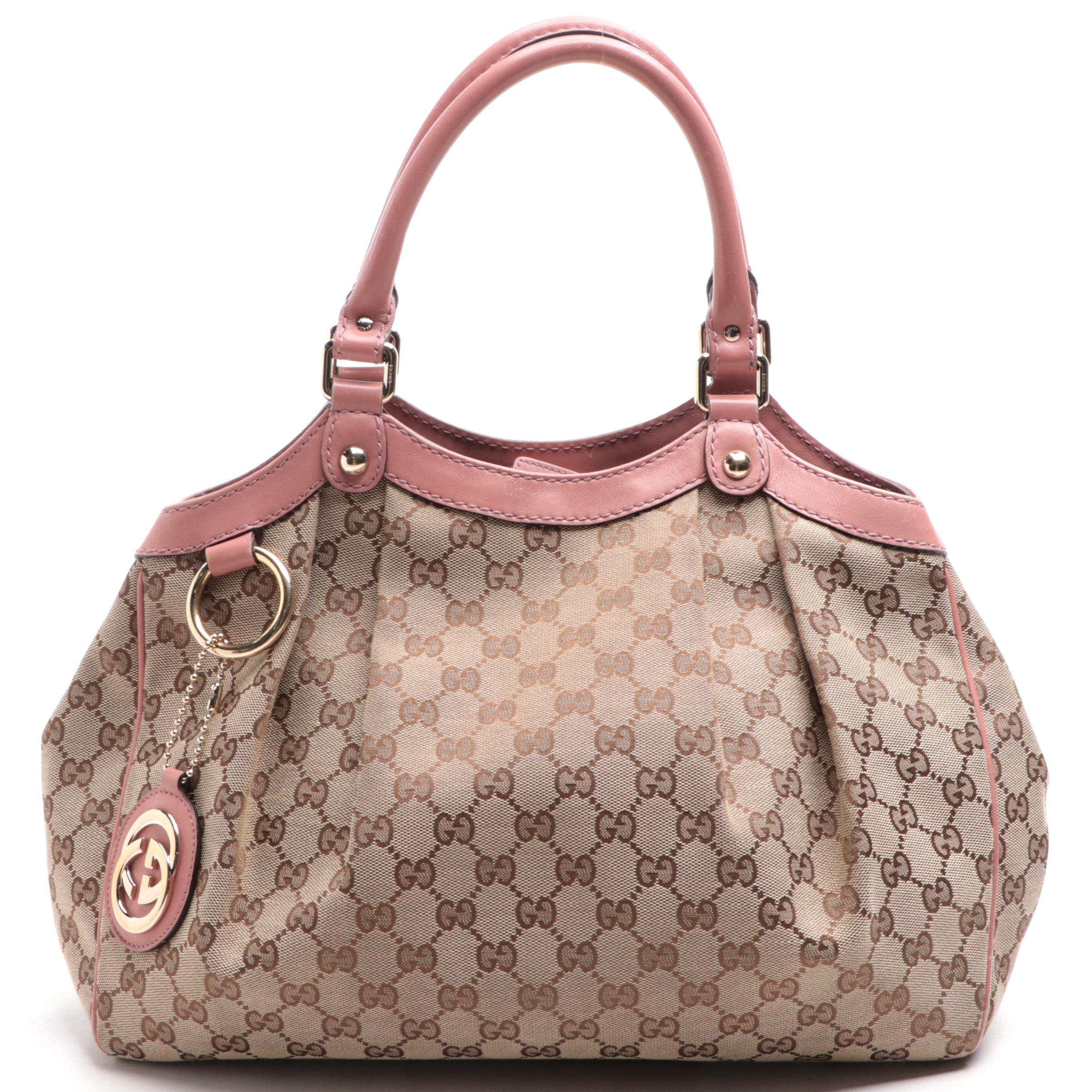 Gucci Sukey GG Canvas and Leather Handbag
