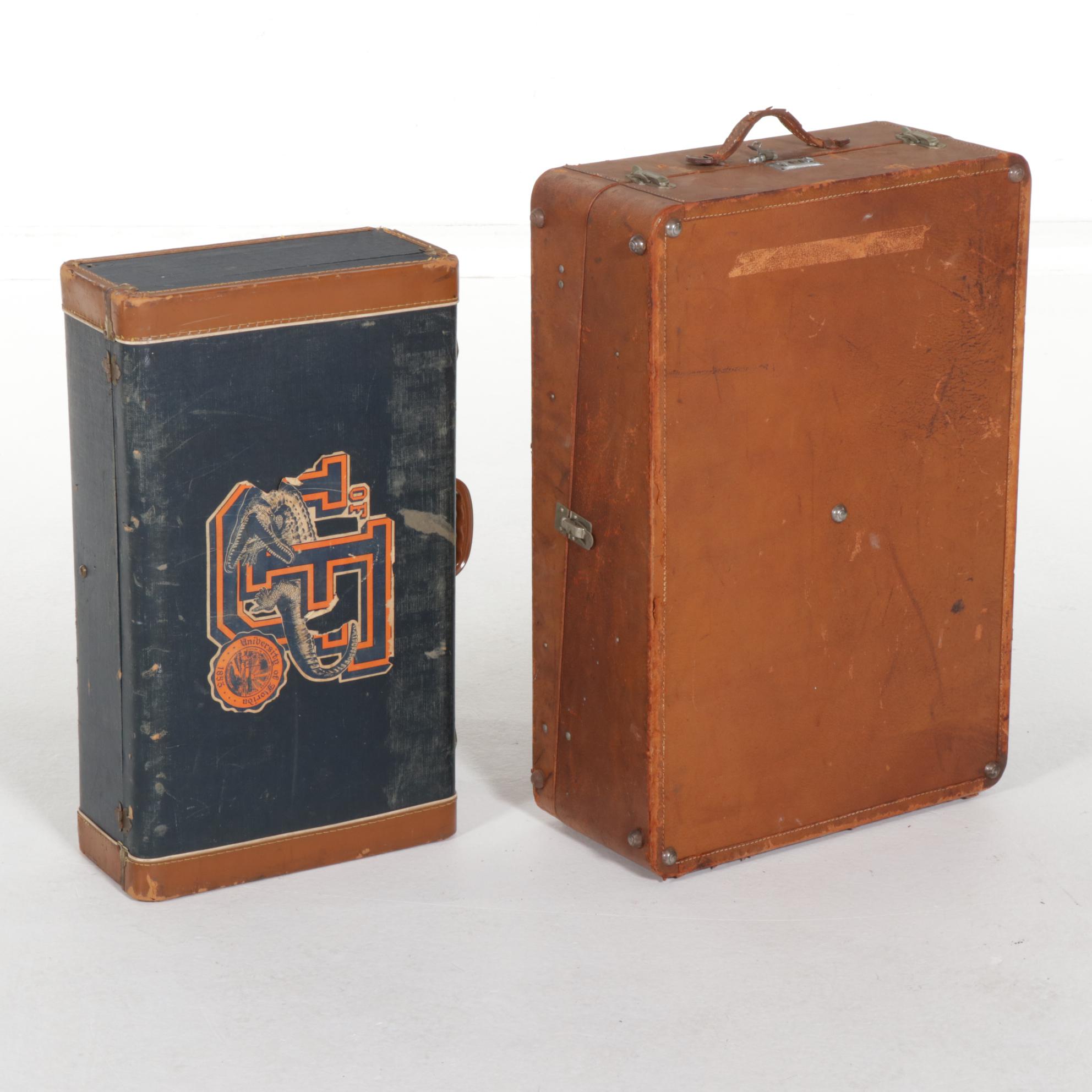 Leather Gentlemen's Suitcase with University of Florida Decal Suitcase