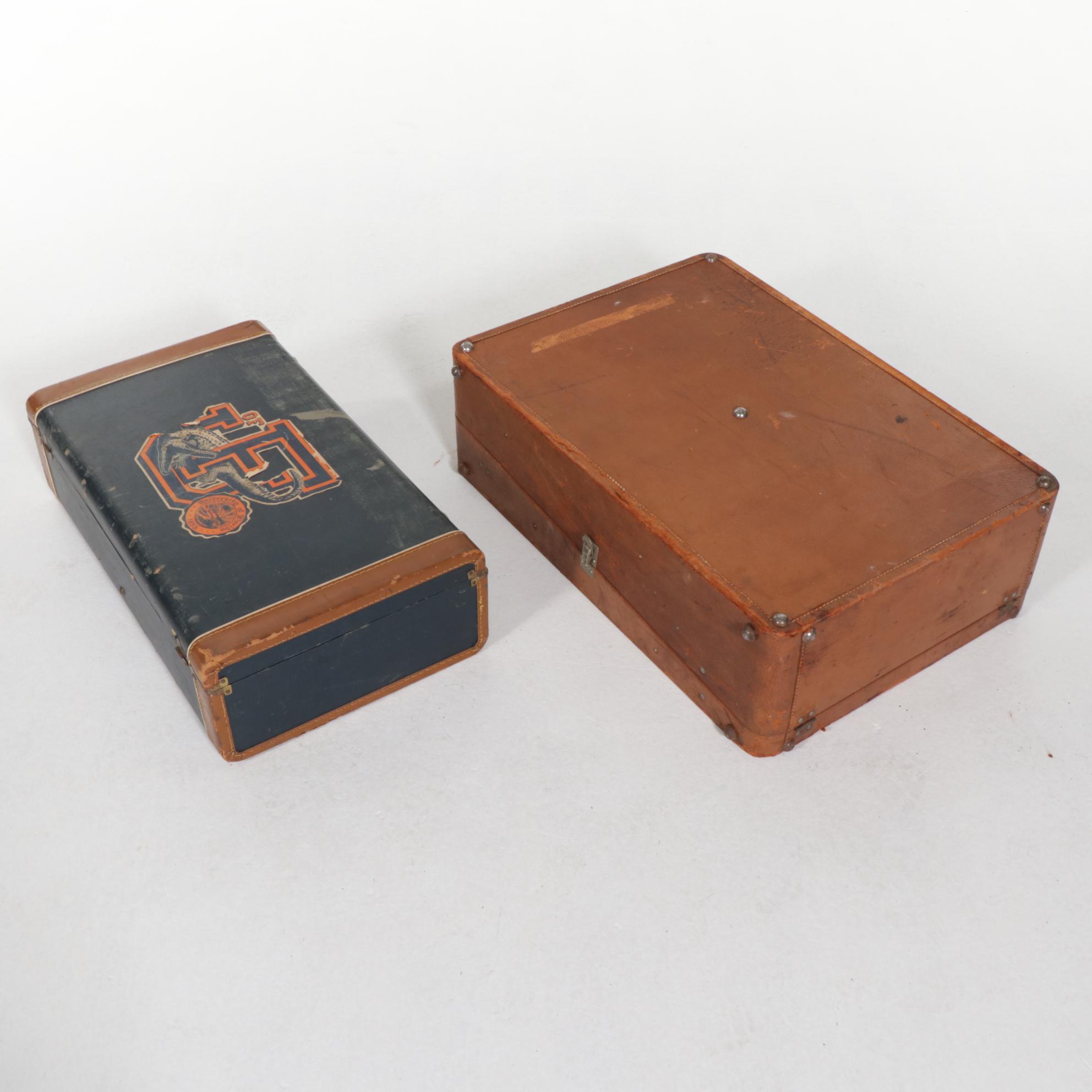 Leather Gentlemen's Suitcase with University of Florida Decal Suitcase