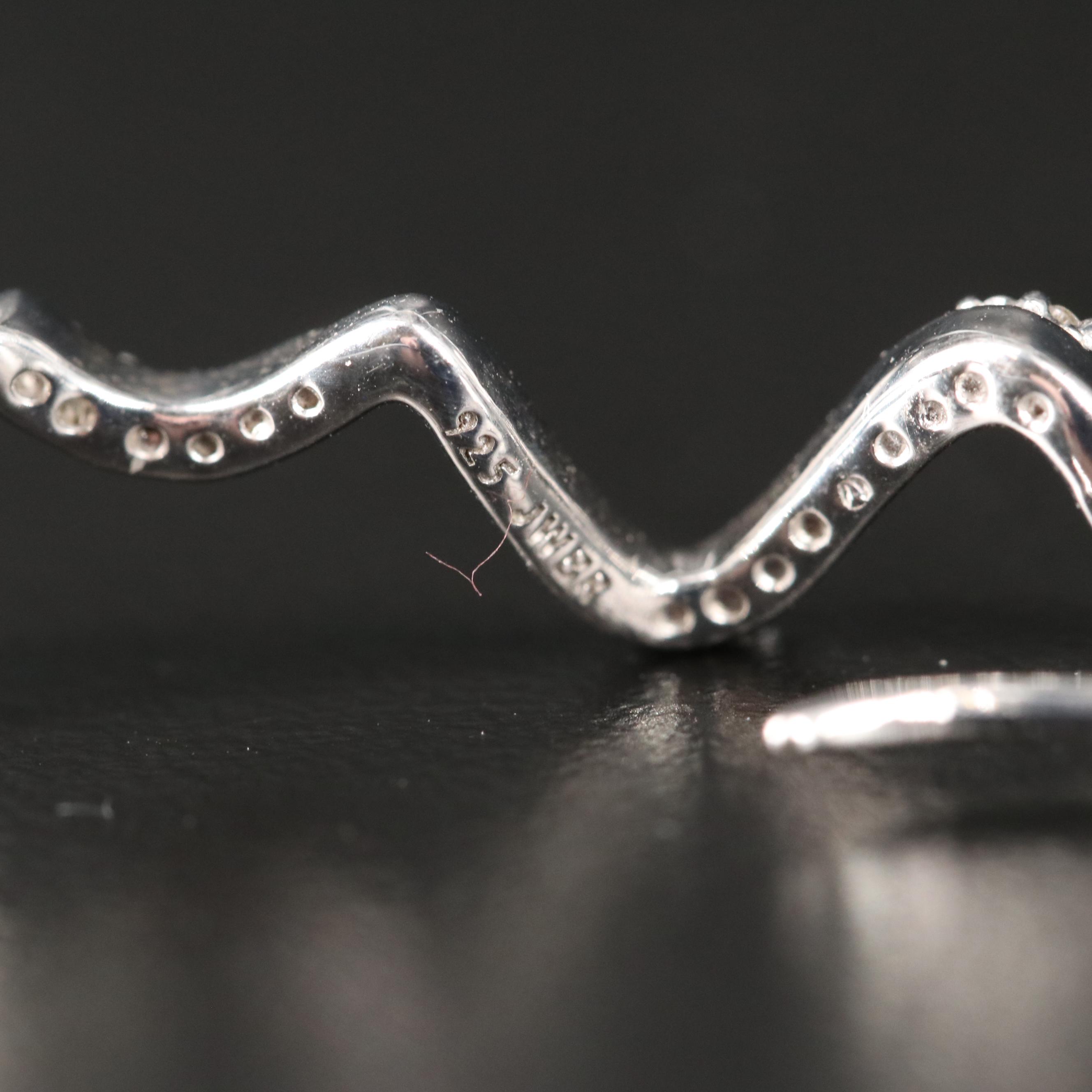 Sterling Amethyst and Sapphire Earrings