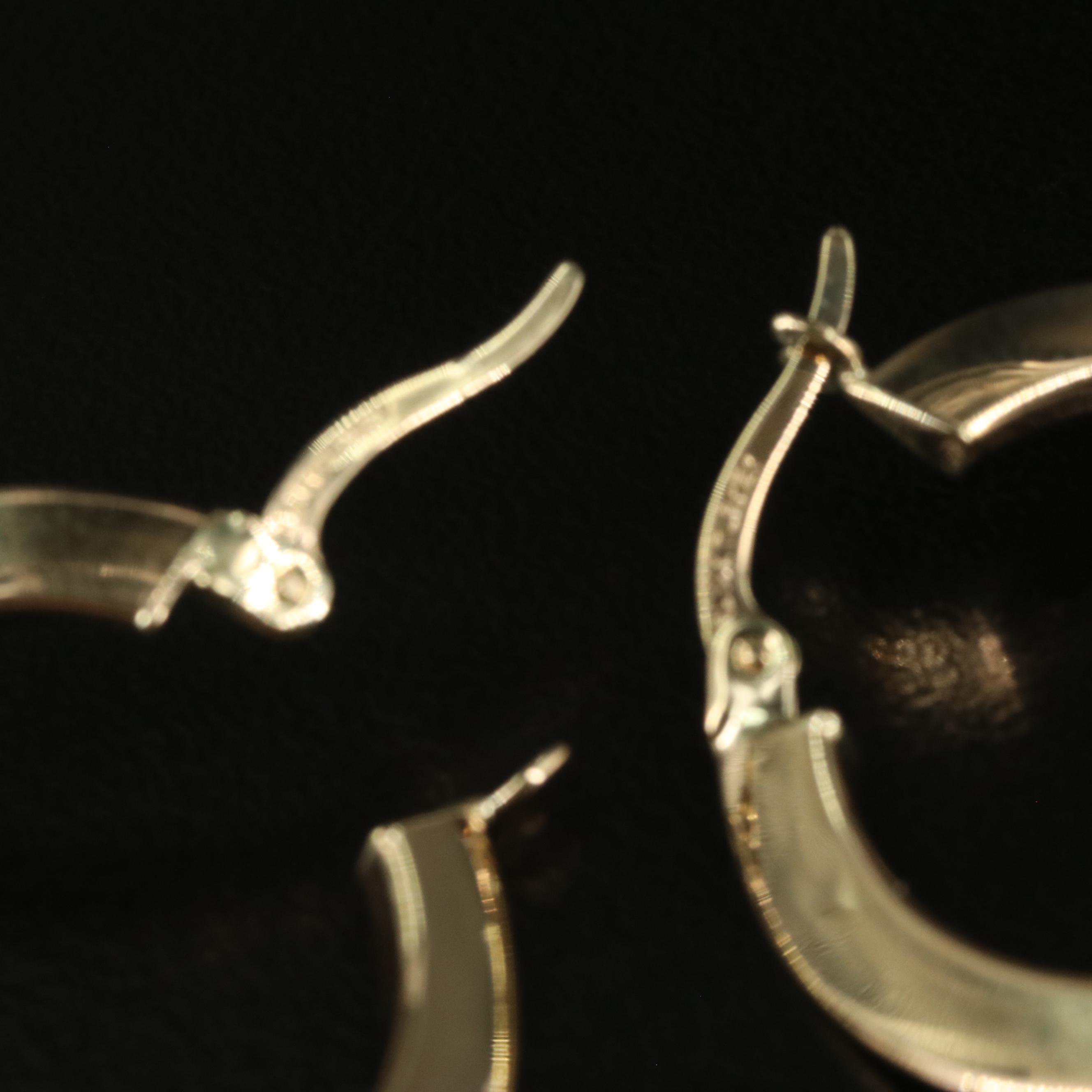 14K Wavy Hoop Earrings