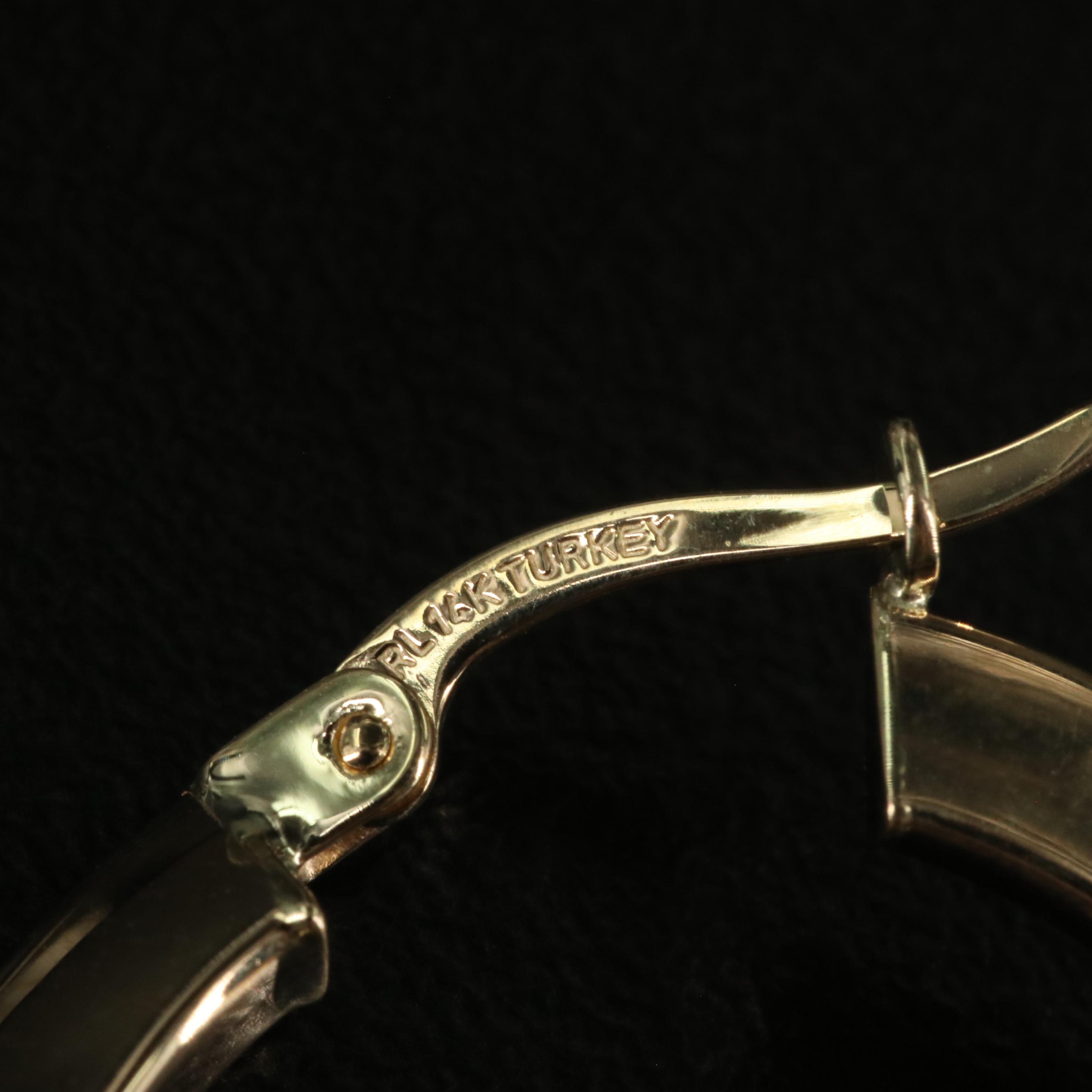 14K Wavy Hoop Earrings