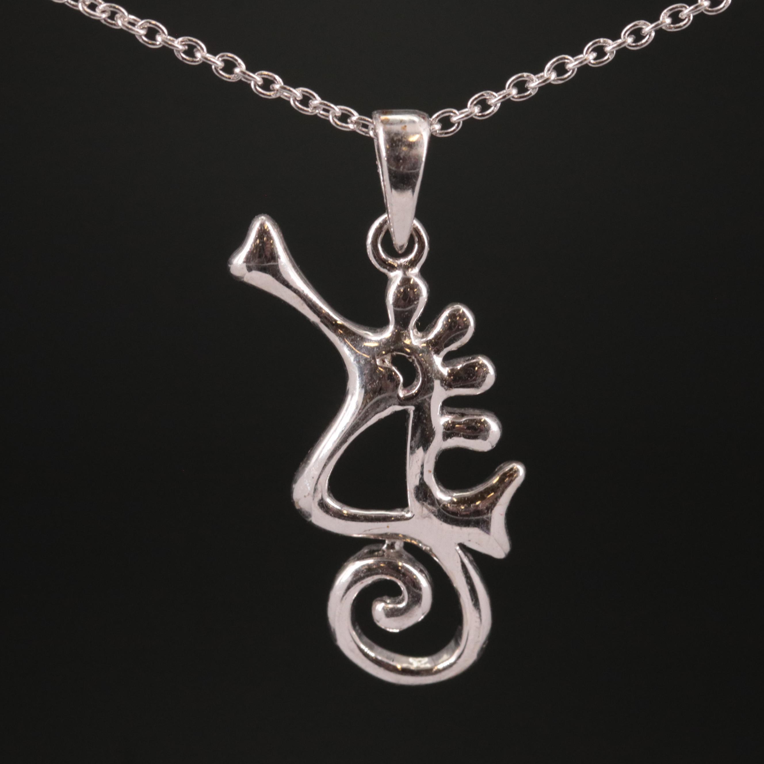 Sterling Seahorse Pendant Necklace