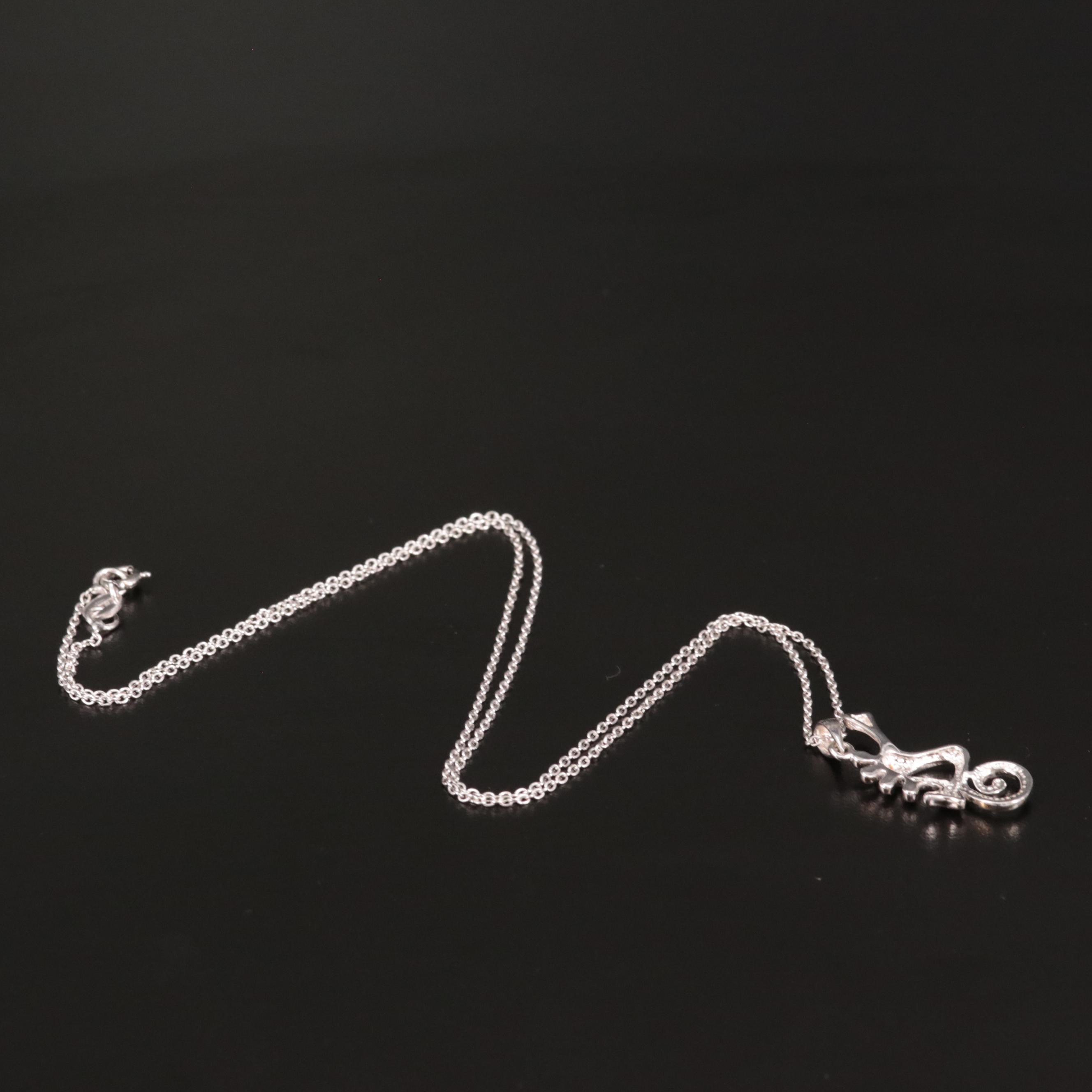 Sterling Seahorse Pendant Necklace