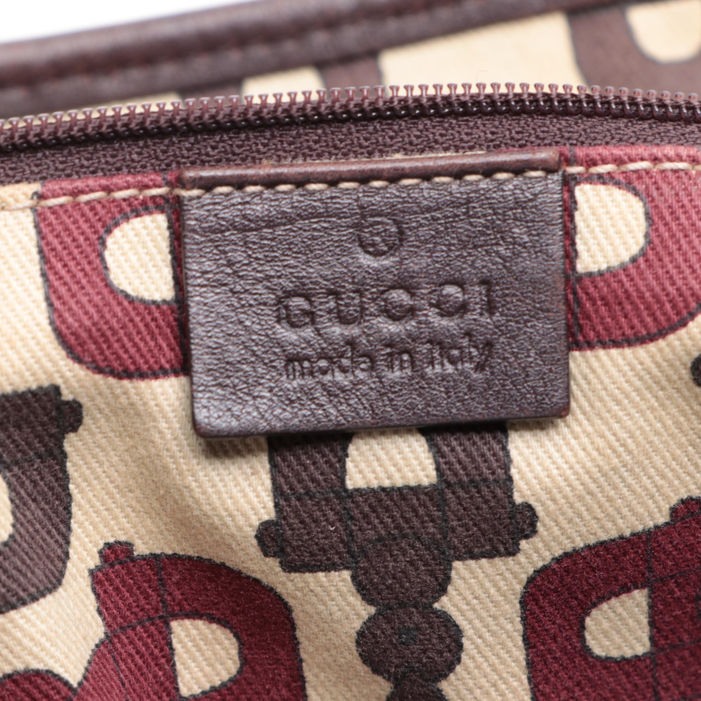 Gucci Abbey GG Embossed Leather Shoulder Bag