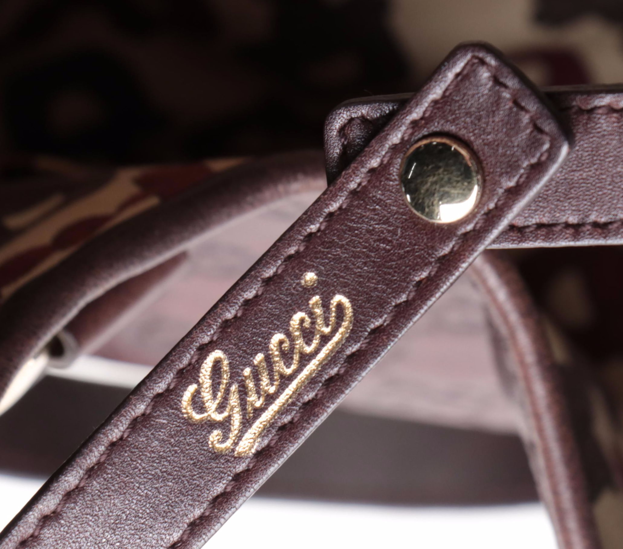 Gucci Abbey GG Embossed Leather Shoulder Bag