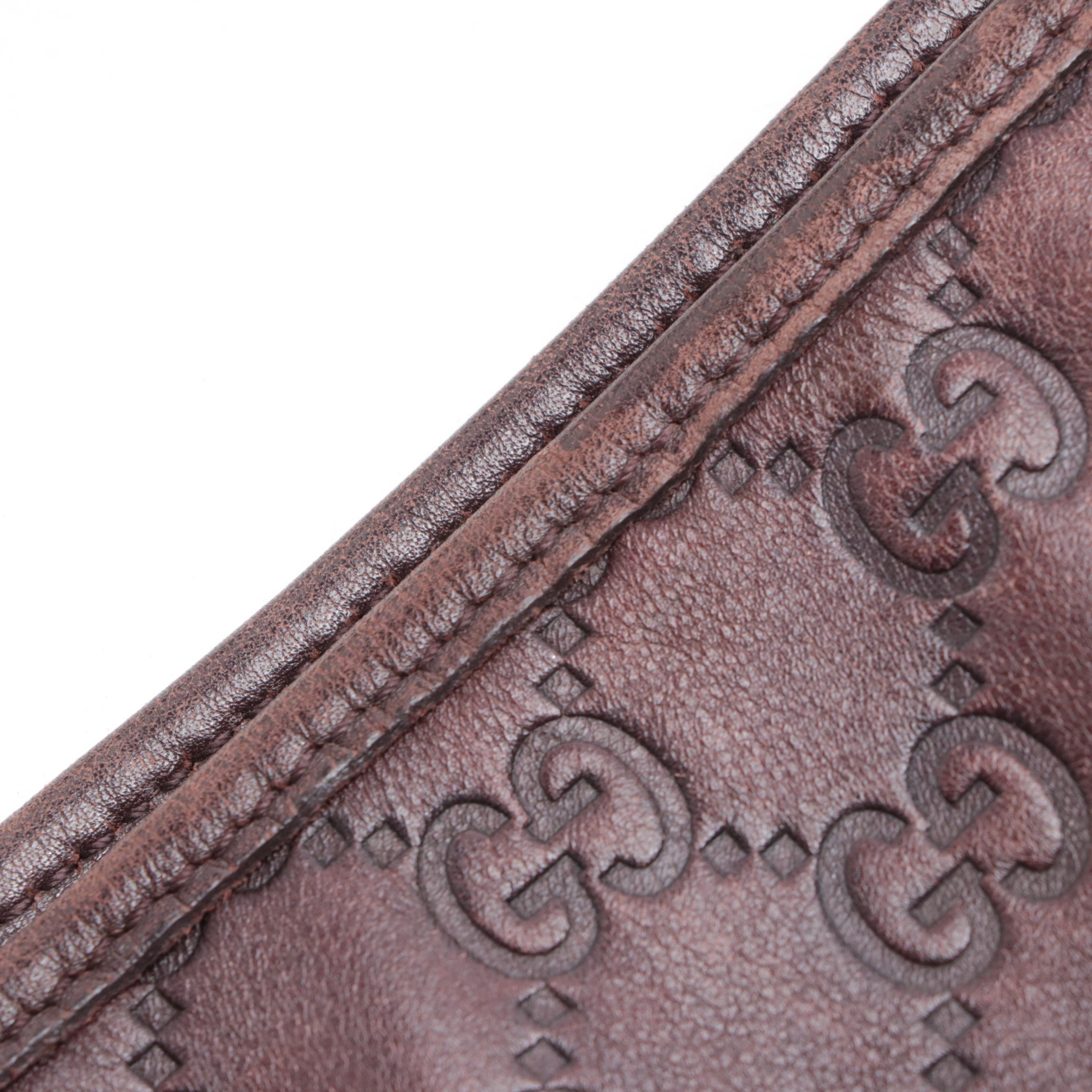 Gucci Abbey GG Embossed Leather Shoulder Bag
