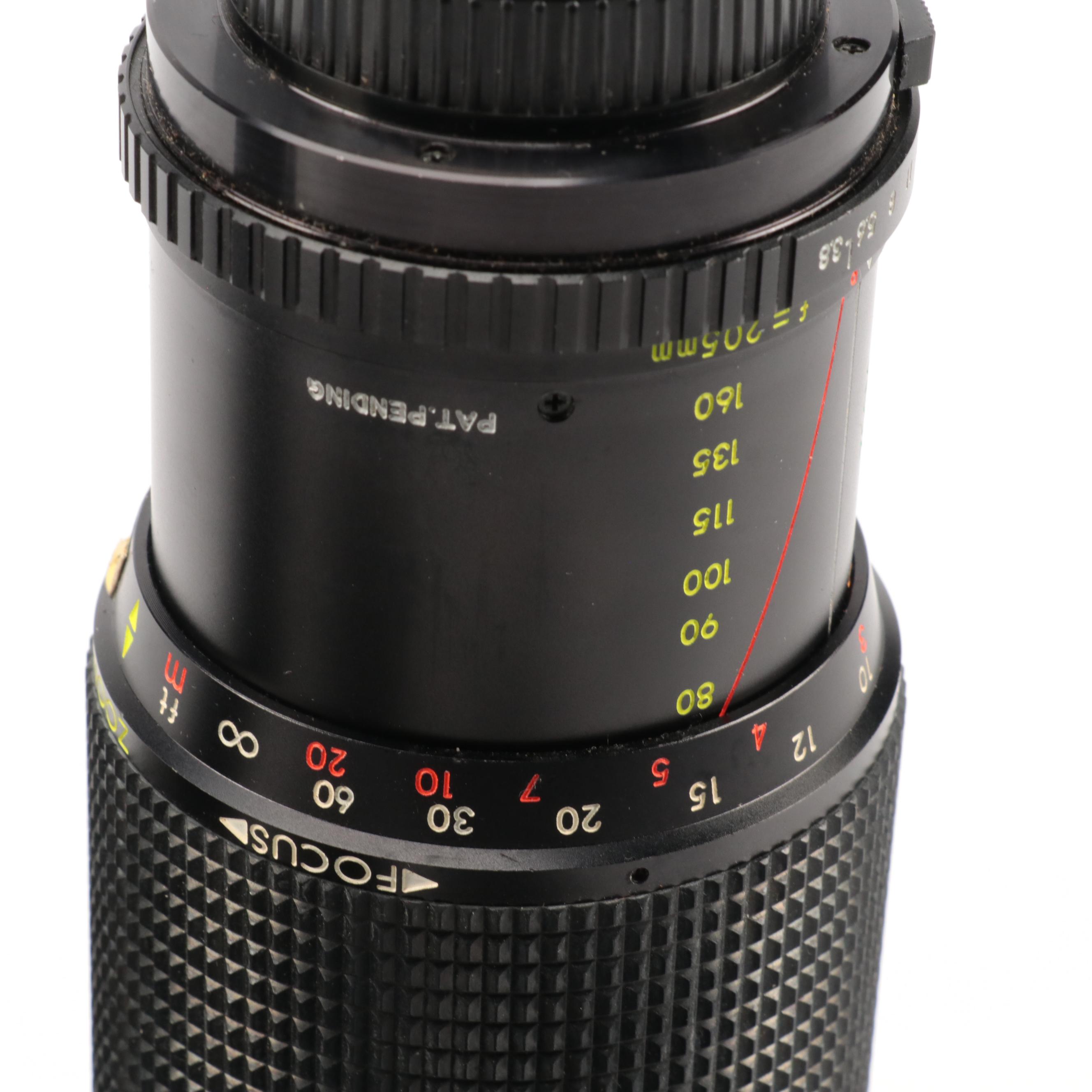 Chinon, Yashica, Pentacon and Promaster Camera Lenses