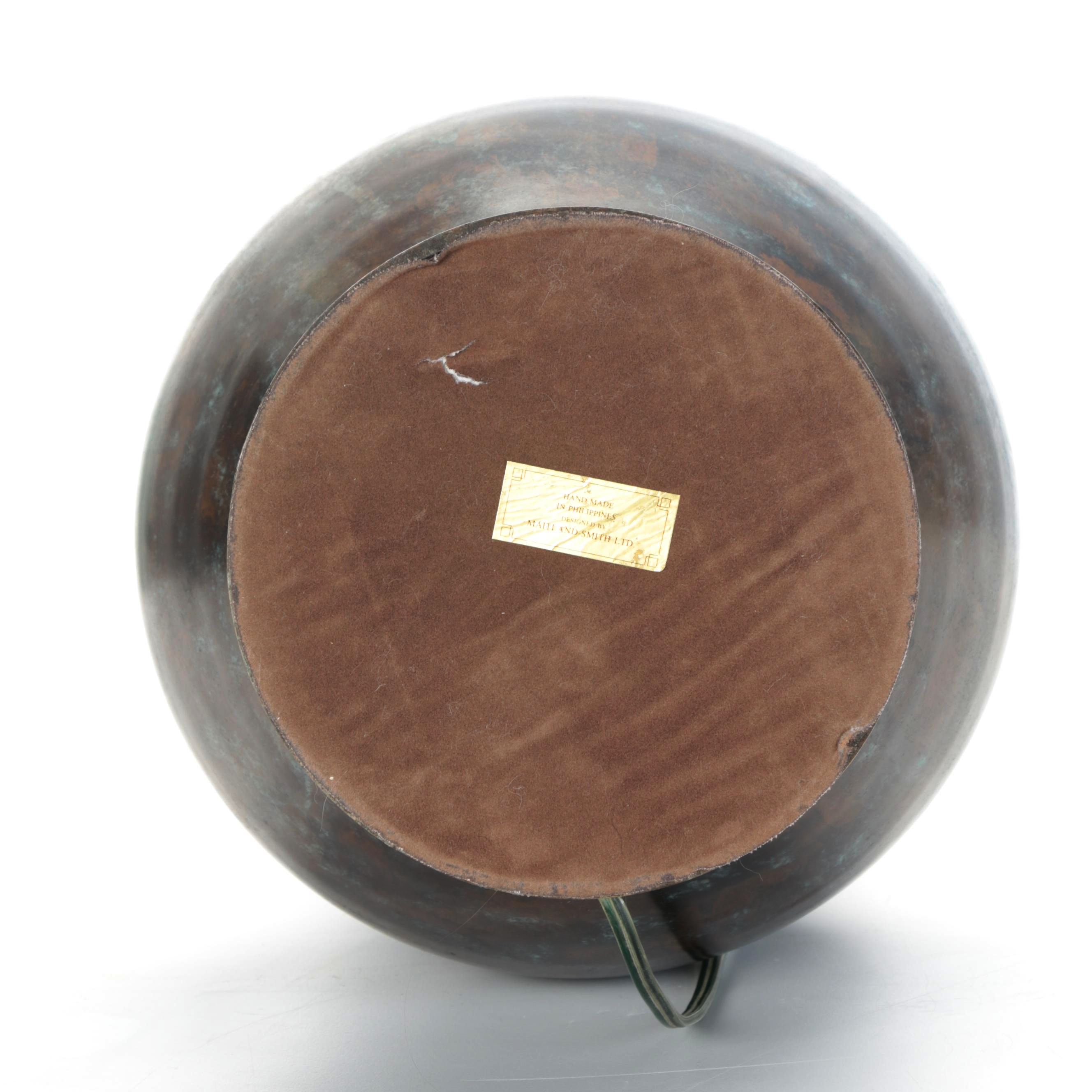 Maitland Smith Patinated Metal Urn Lamp