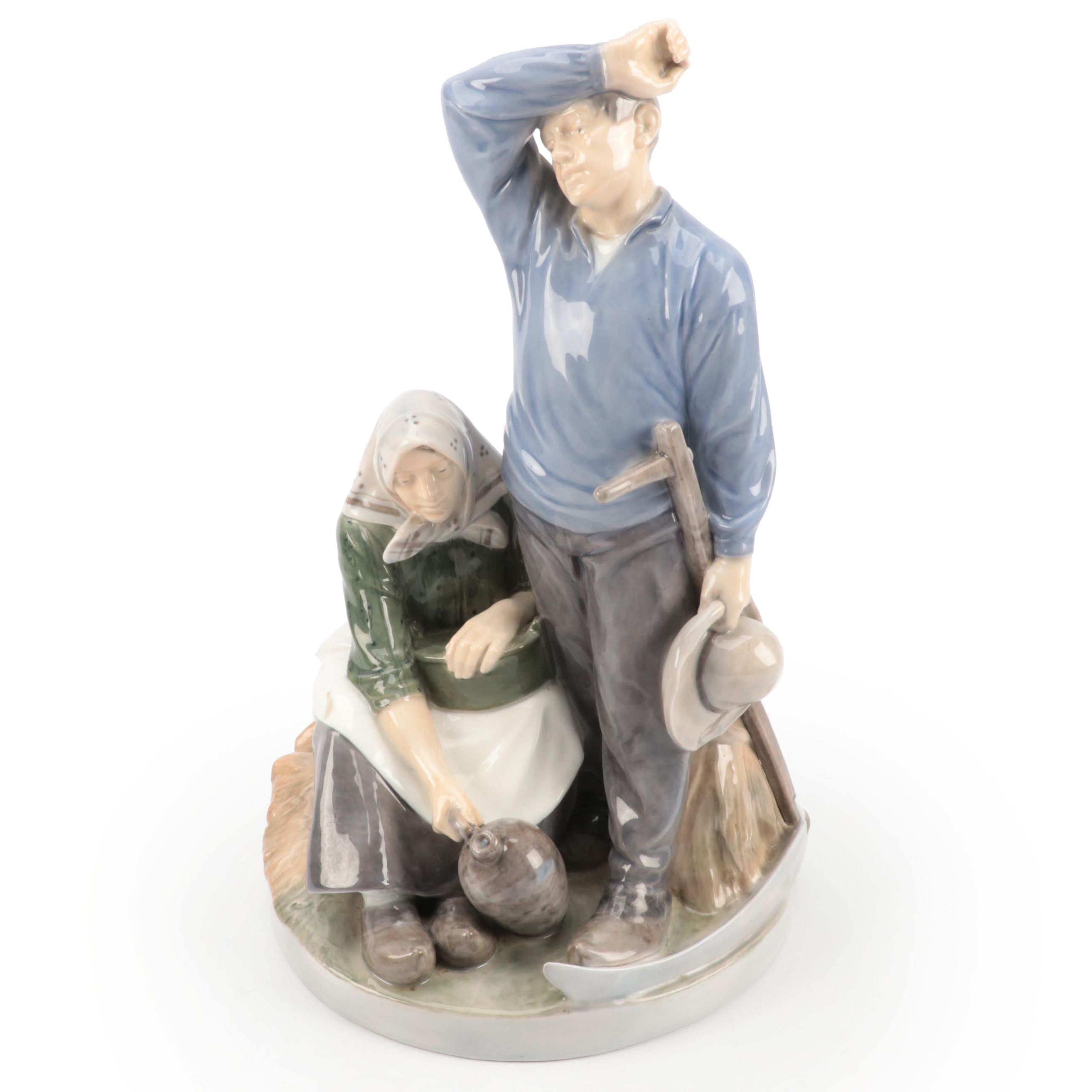 Royal Copenhagen "Harvest Group" Porcelain Figurine, Early 20th Century