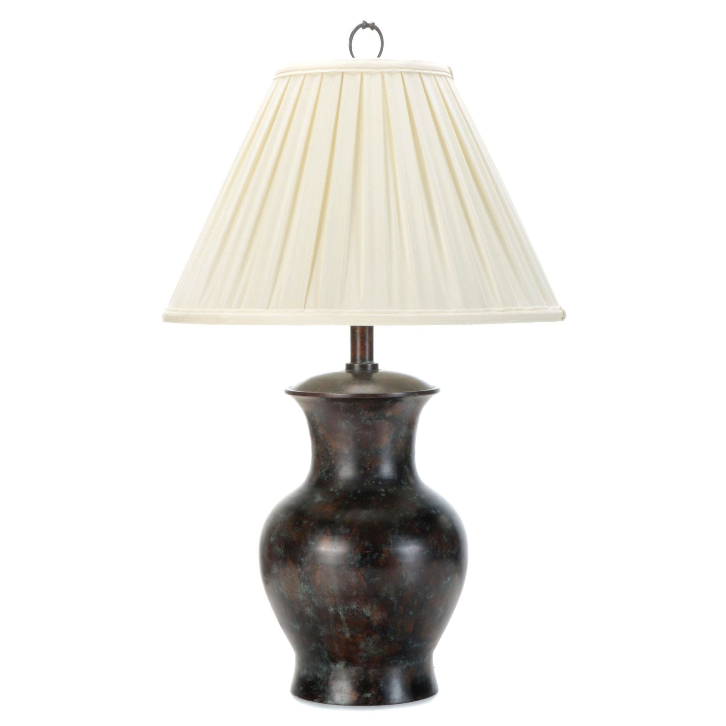Maitland Smith Patinated Metal Urn Lamp